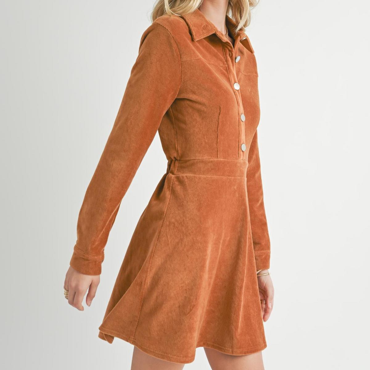 Morrison Cord Shirt Mini Dress Product Image