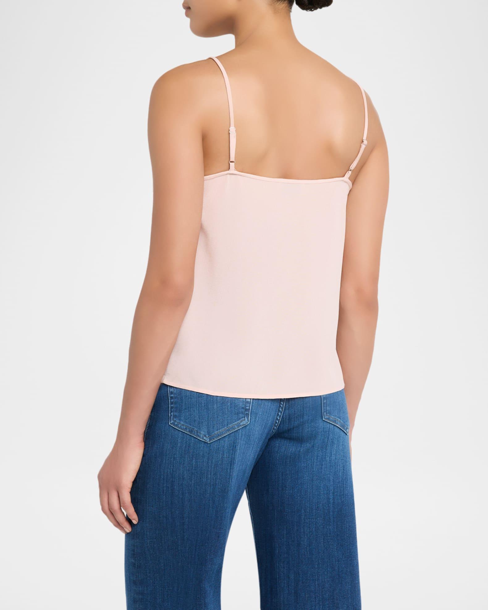 Silk Crepe Lace-Trim Cami Product Image