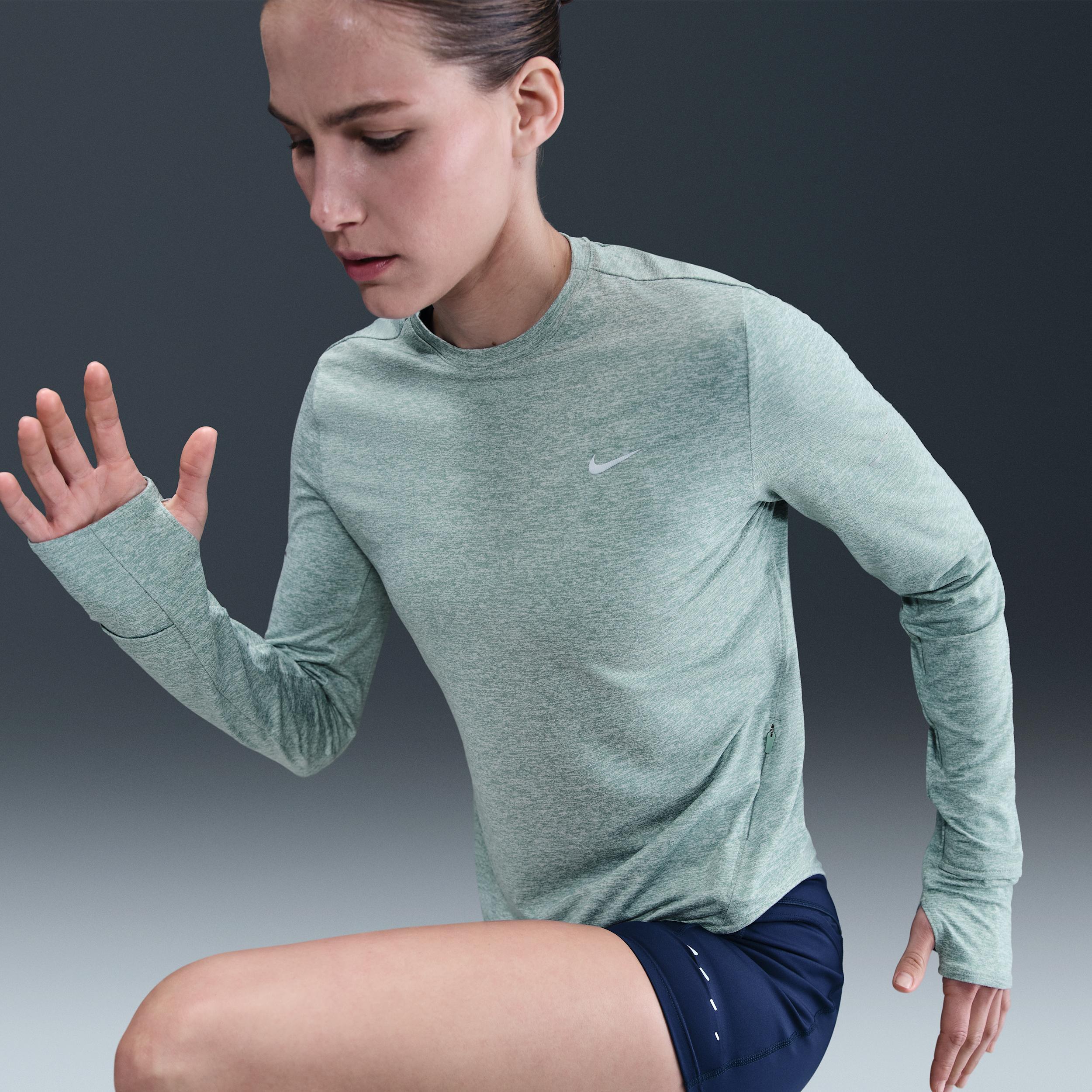 Nike Womens Swift Dri-FIT UV Long-Sleeve Crew-Neck Running Top | HQ0503-017 Product Image