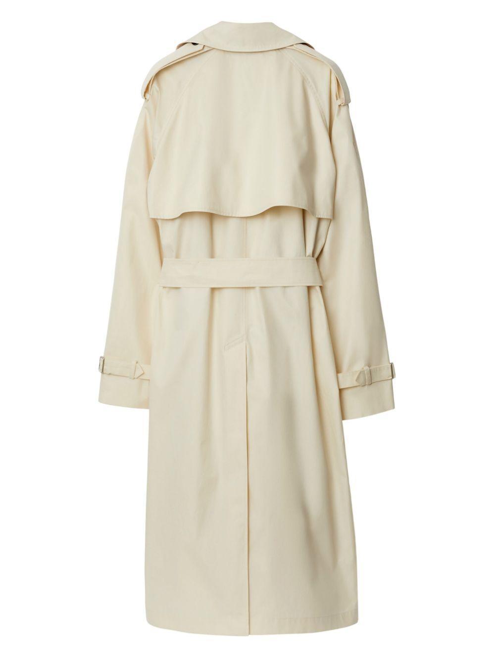 double-breasted cotton trench coat  Product Image