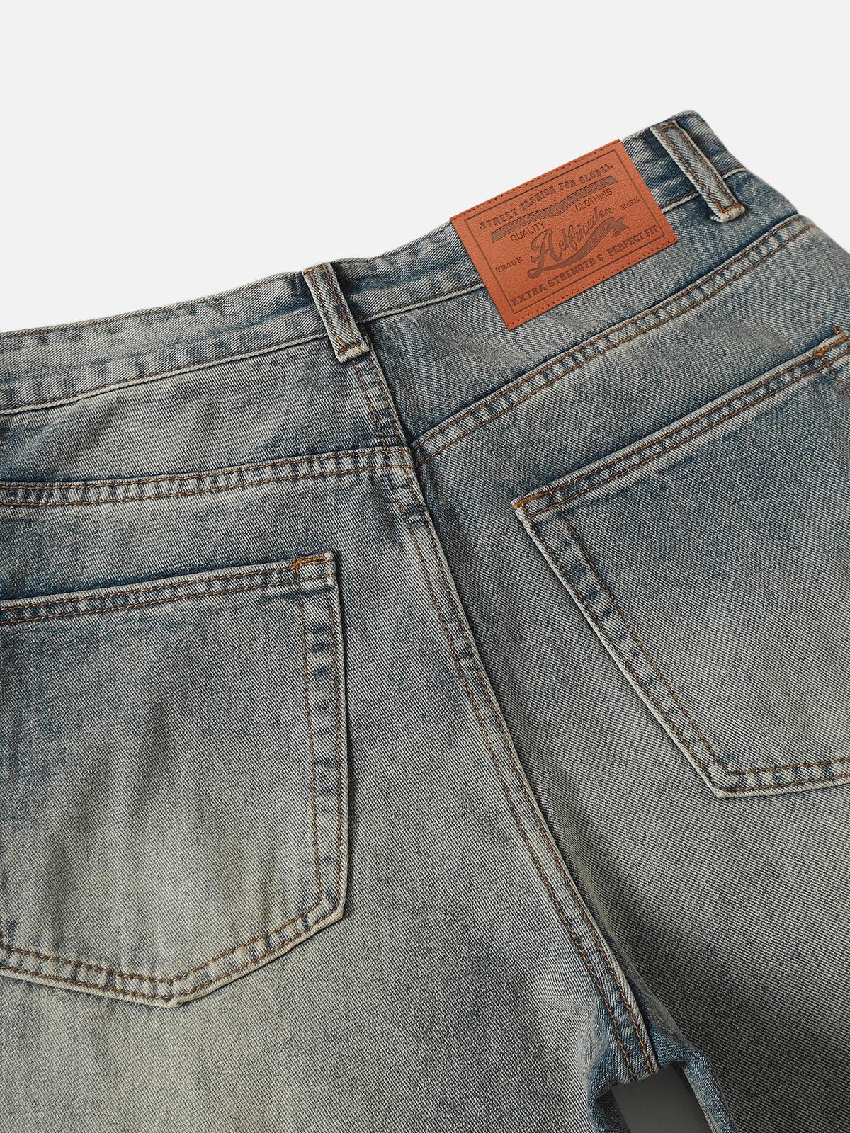 Aelfric Eden Washed Distressed Bootcut Jeans Product Image