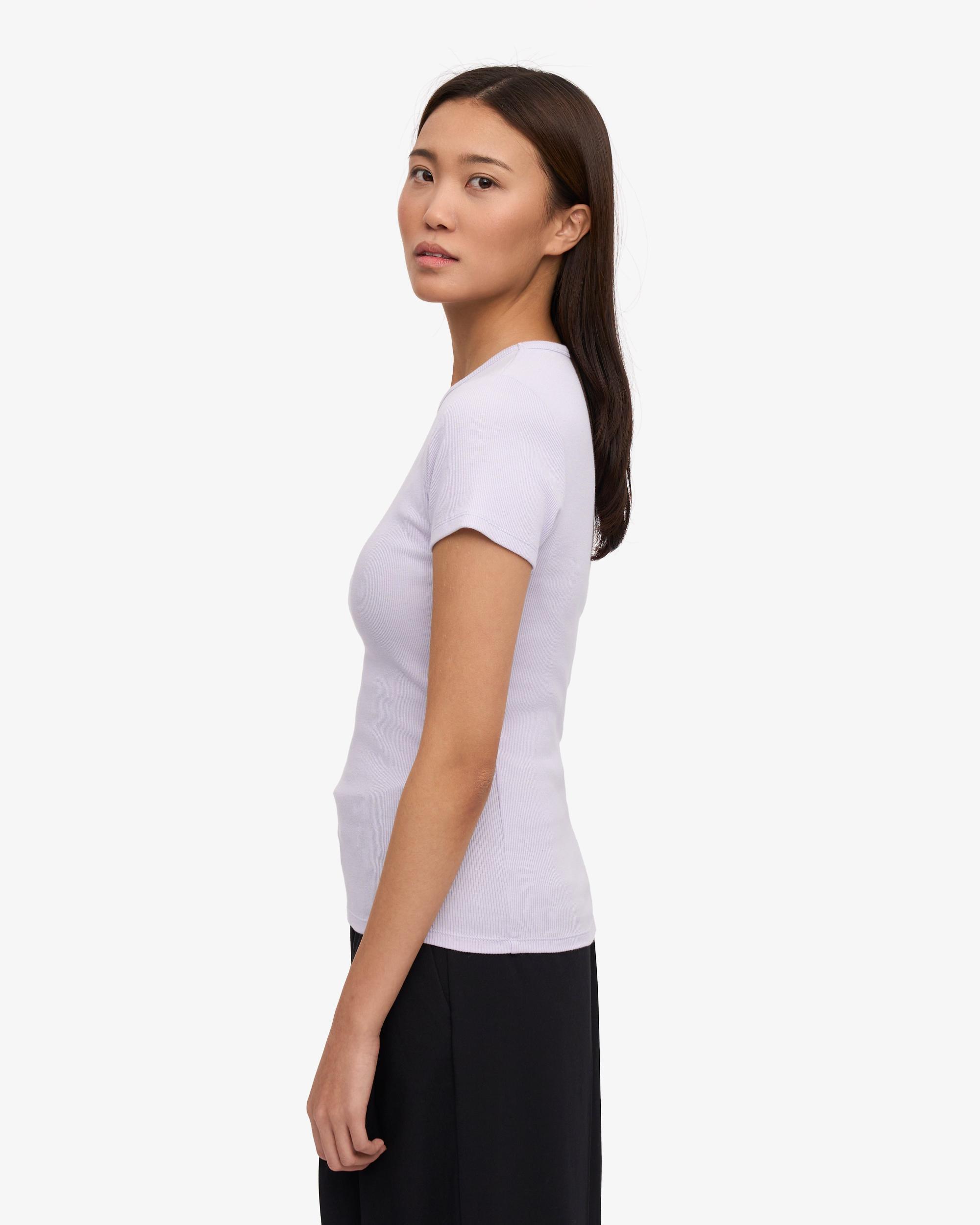 Organic Rib T-Shirt - Soft Lavender Product Image