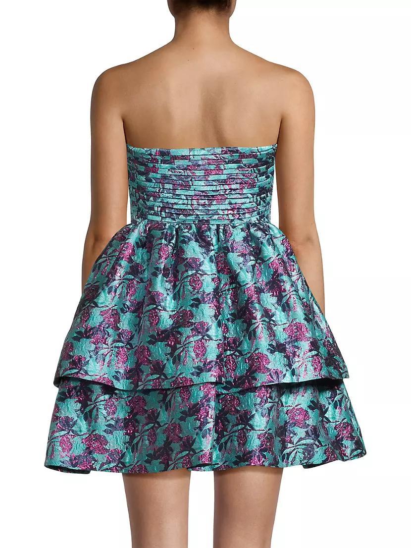 Floral Jacquard Strapless Minidress Product Image