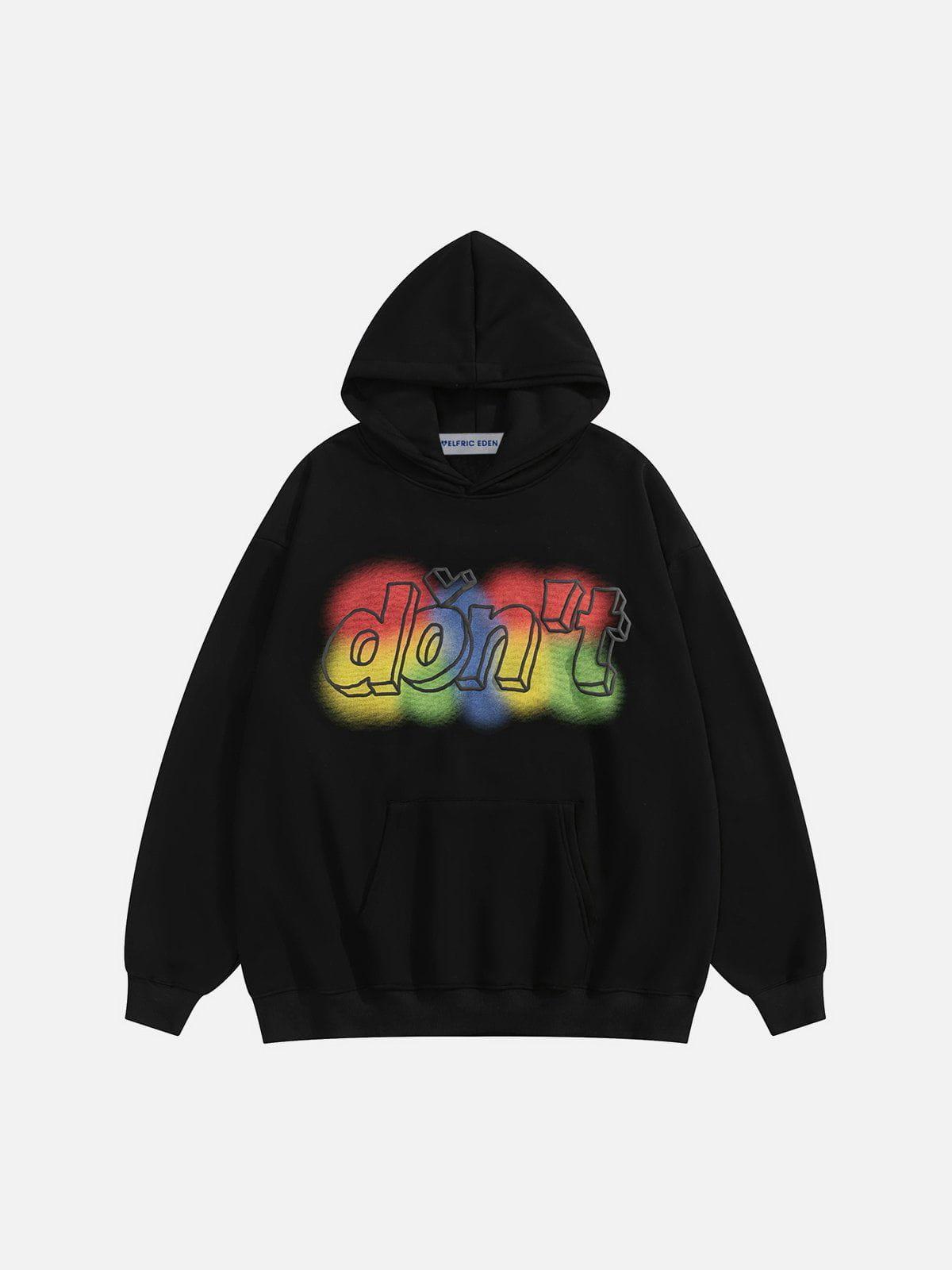 Aelfric Eden Colorful 3D Letter Hoodie Product Image