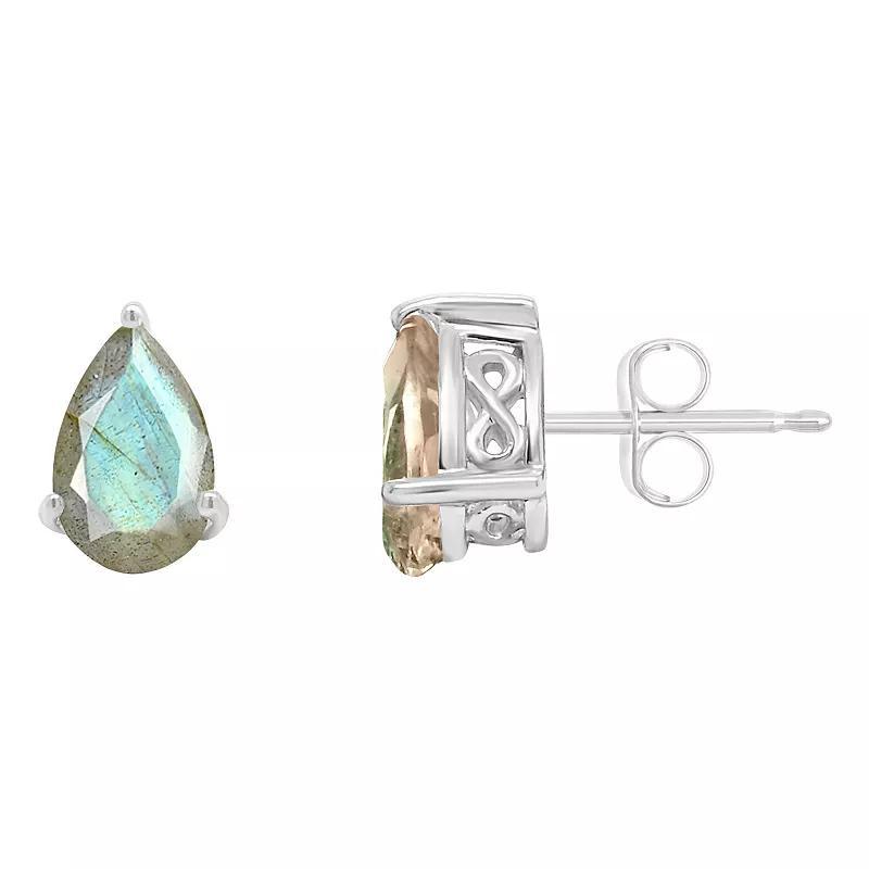 Alyson Layne Sterling Silver Labradorite Stud Earrings, Womens Product Image