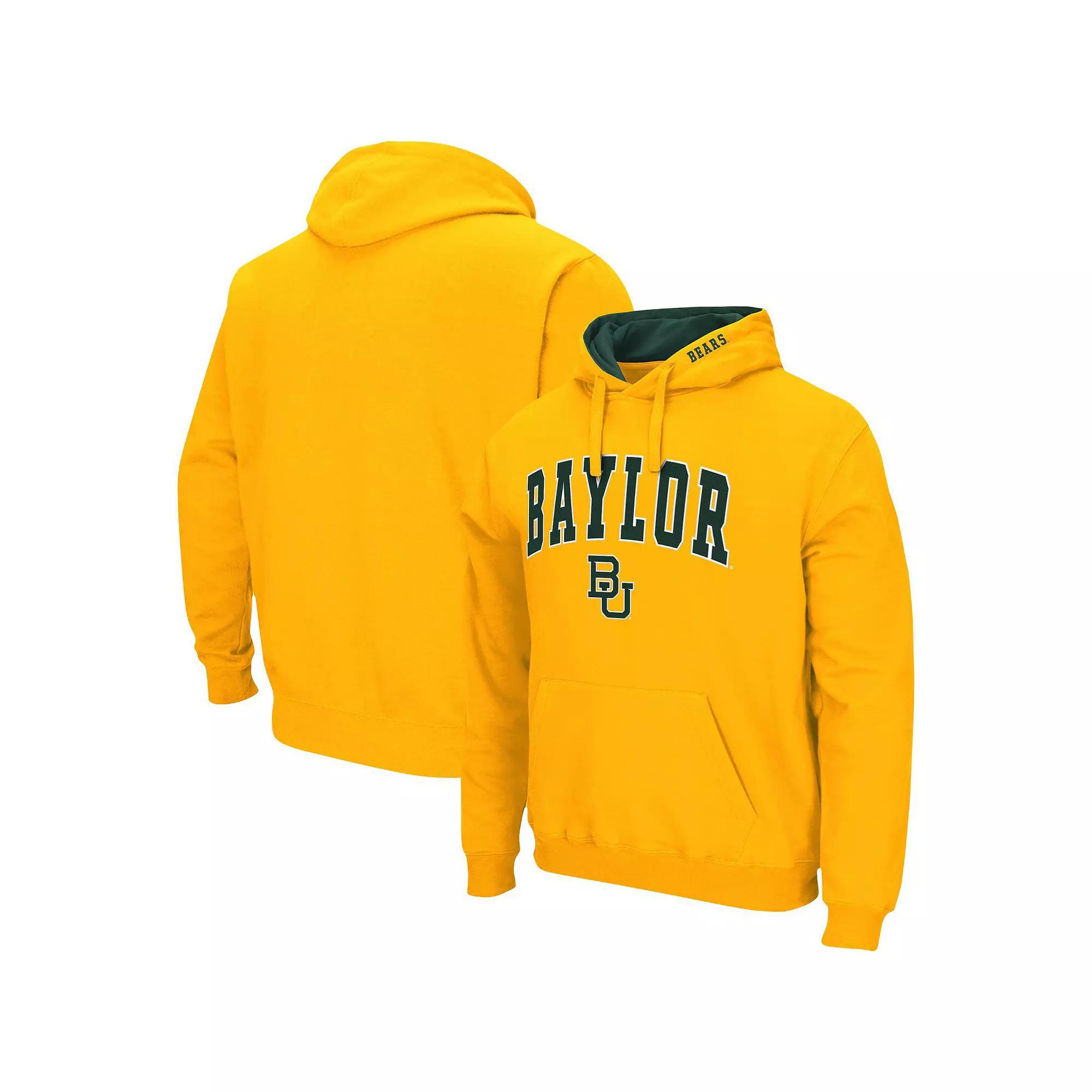 Men's Colosseum Gold Baylor Bears Arch & Logo 3.0 Pullover Hoodie,  Product Image