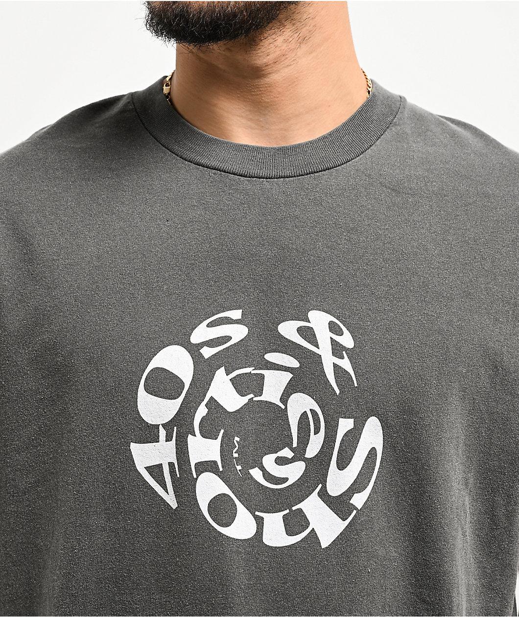 40s & Shorties Spiral Text Black Wash T-Shirt Product Image