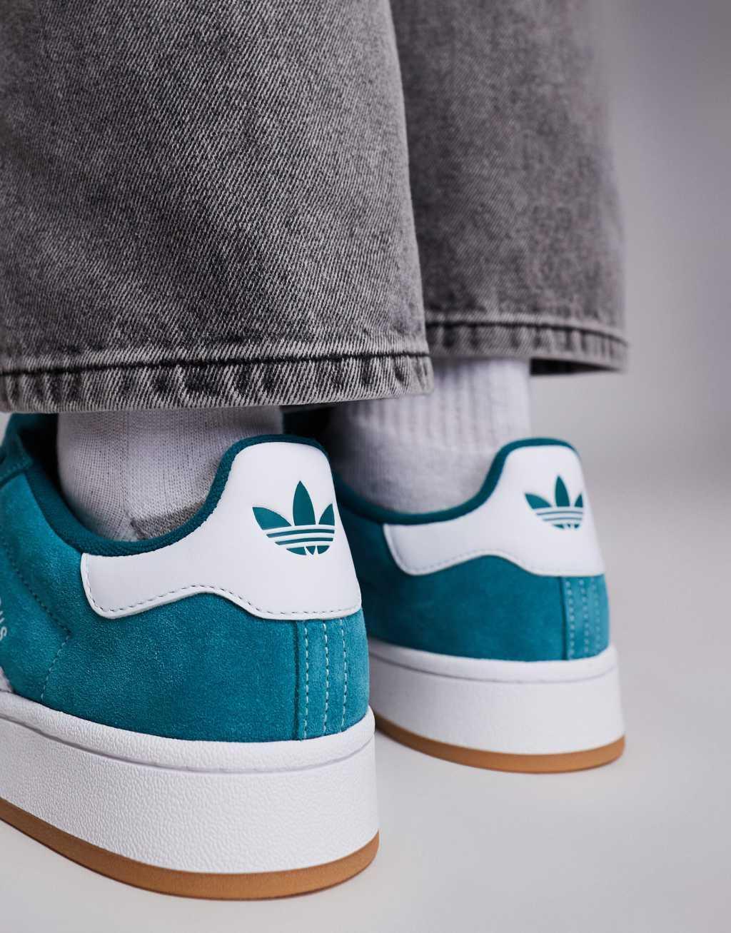 adidas Originals Campus 00s sneakers in green and white Product Image