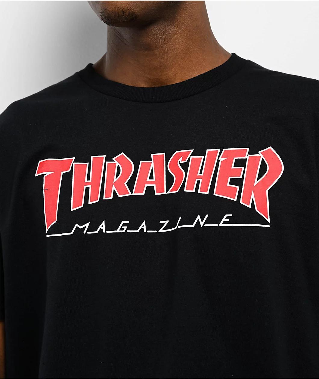 Thrasher Outline Black T-Shirt Product Image