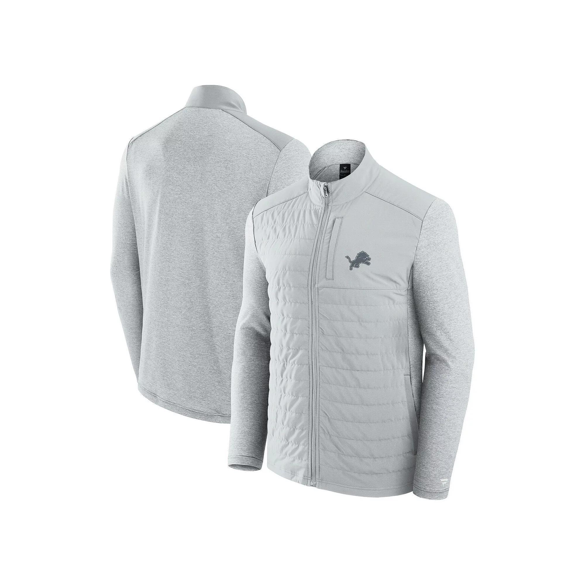 Men's Fanatics Gray Wisconsin Badgers Tonal Primary Logo Full-Zip Jacket,  Product Image