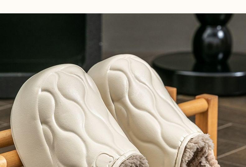 Fleece-Lined Platform Home Slippers Product Image