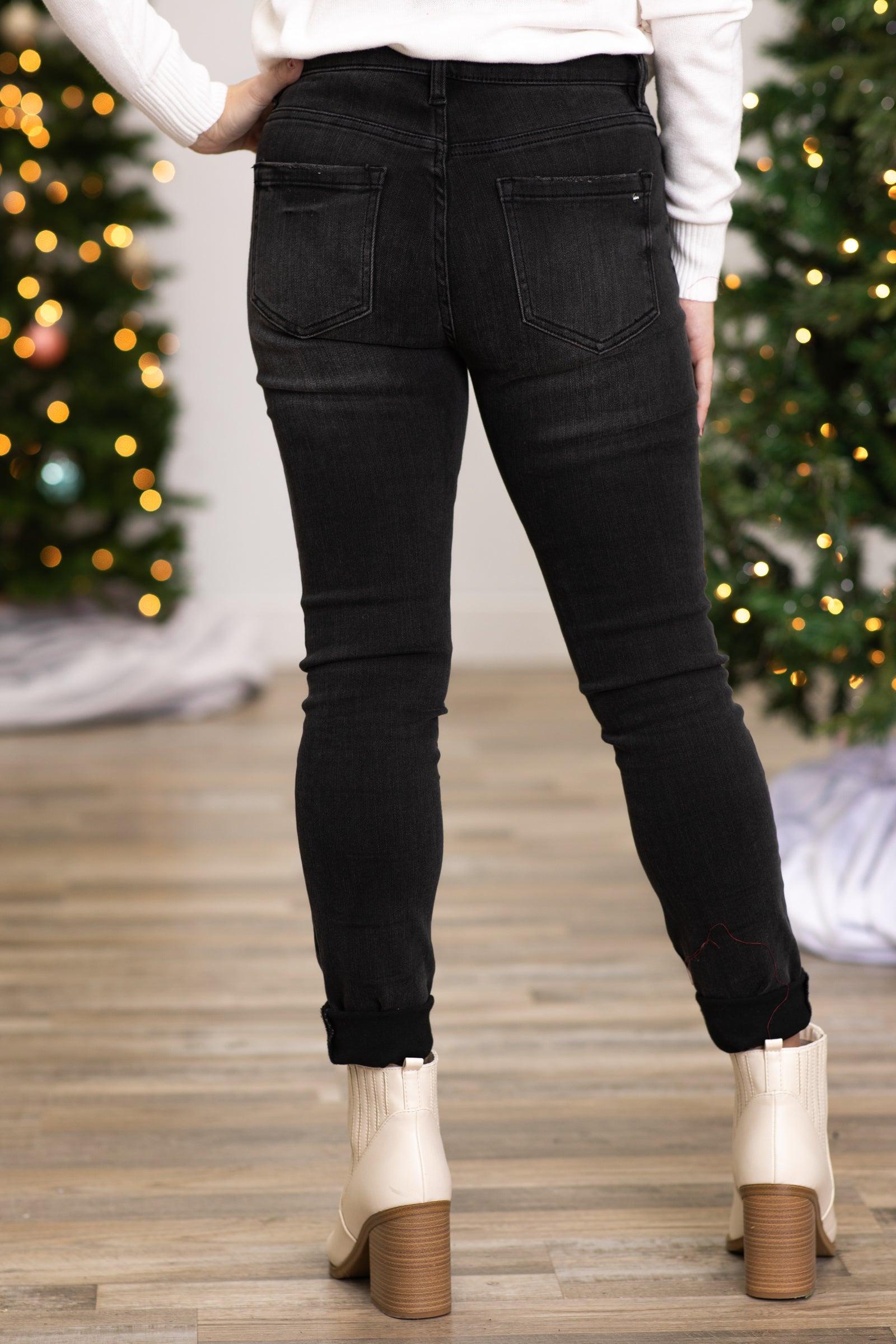 Mica Charcoal High Rise Ankle Skinny Jeans Product Image