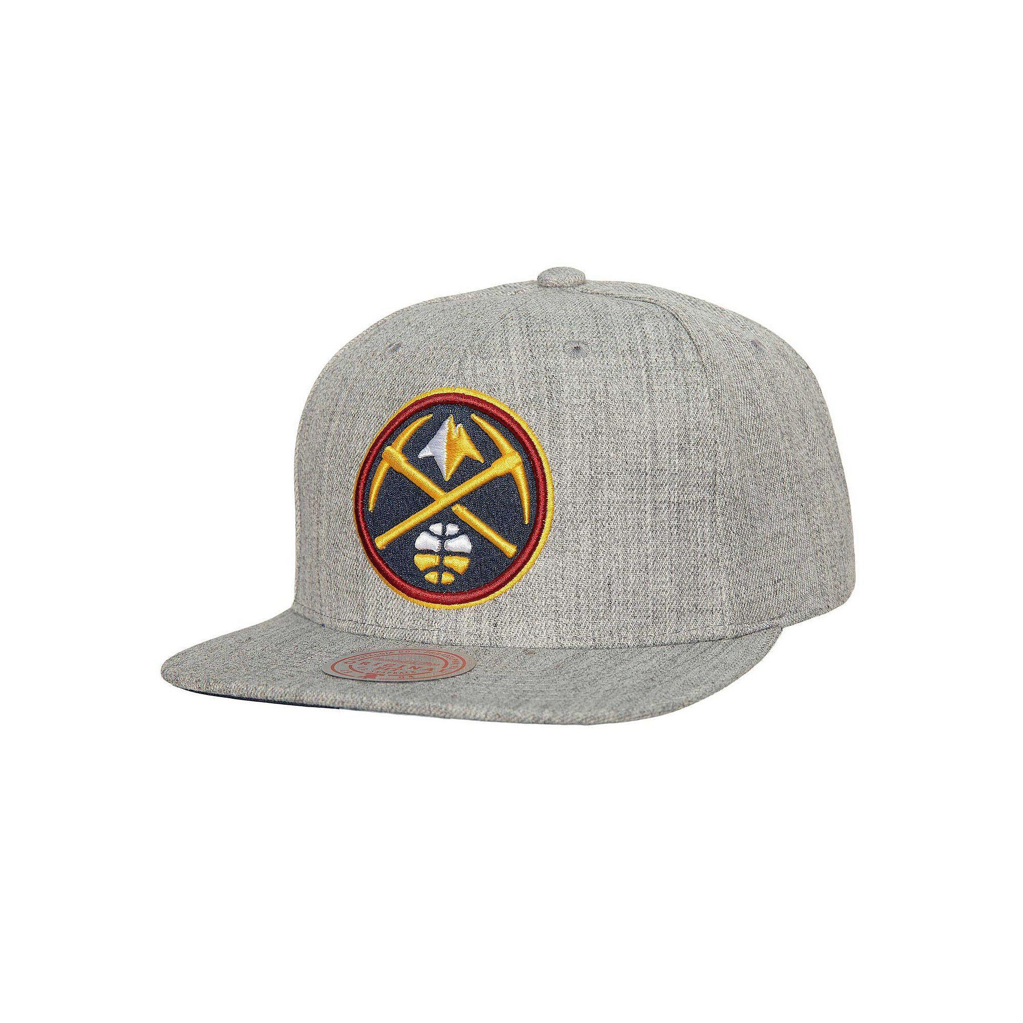 Men's Mitchell & Ness Heather Gray Denver Nuggets Hardwood Classics 2.0 Snapback Hat, Nug Grey Product Image