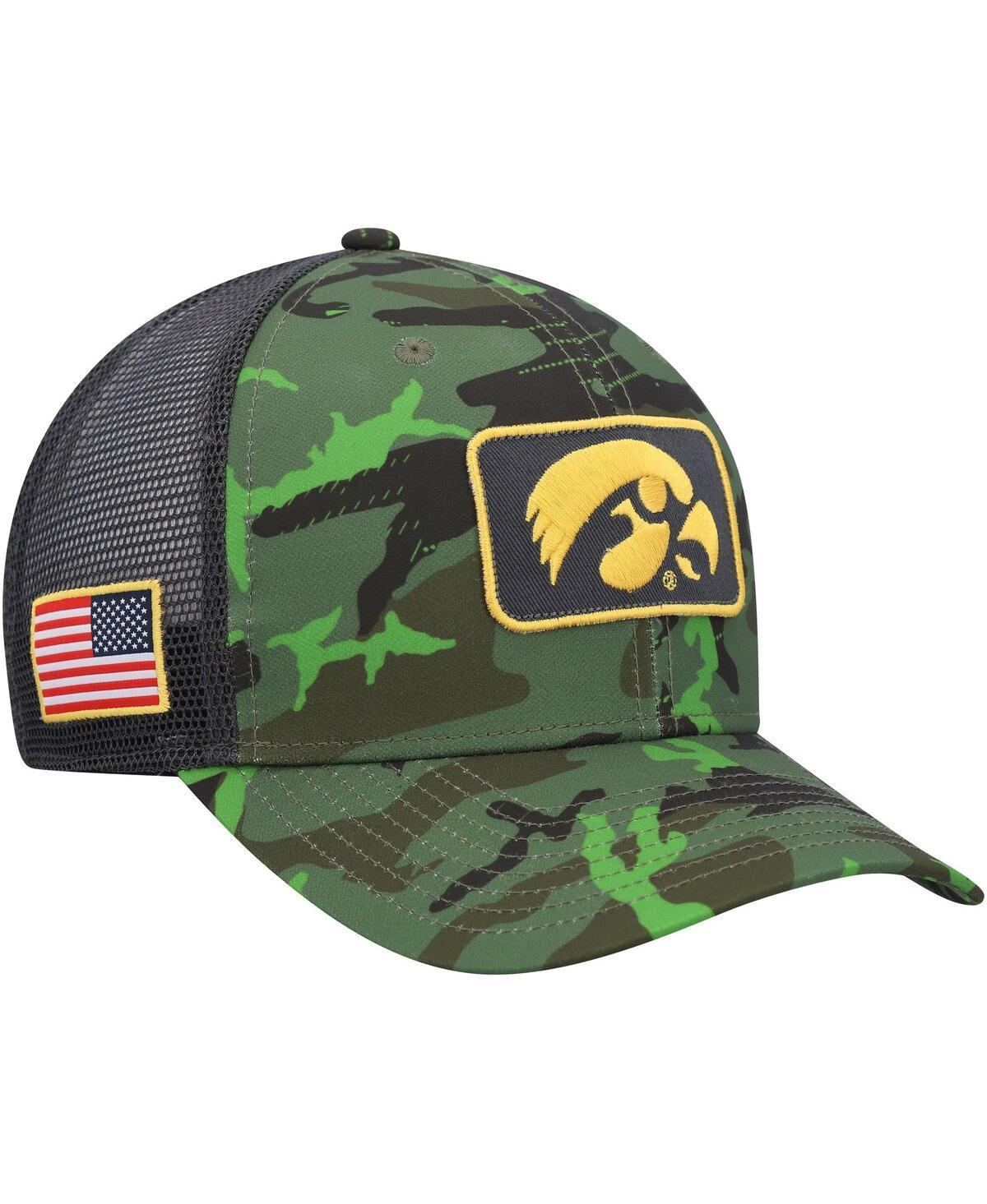 Mens Nike Camo/Black Iowa Hawkeyes Classic99 Veterans Day Trucker Snapback Hat Product Image