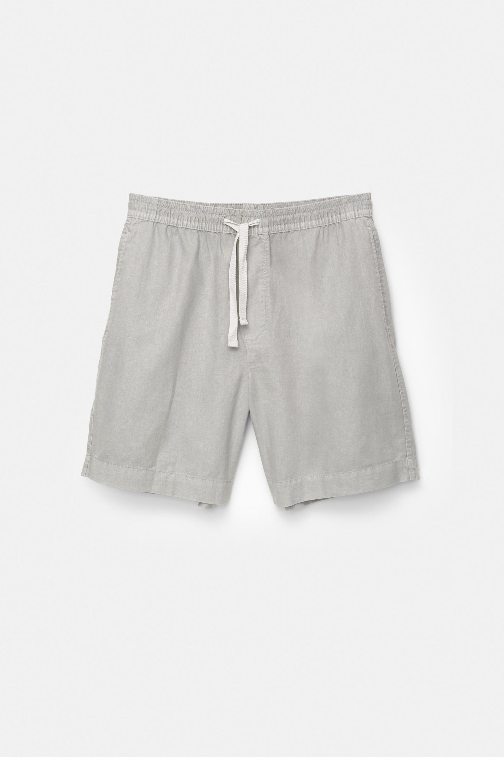 Linen blend jogger Bermuda shorts Product Image