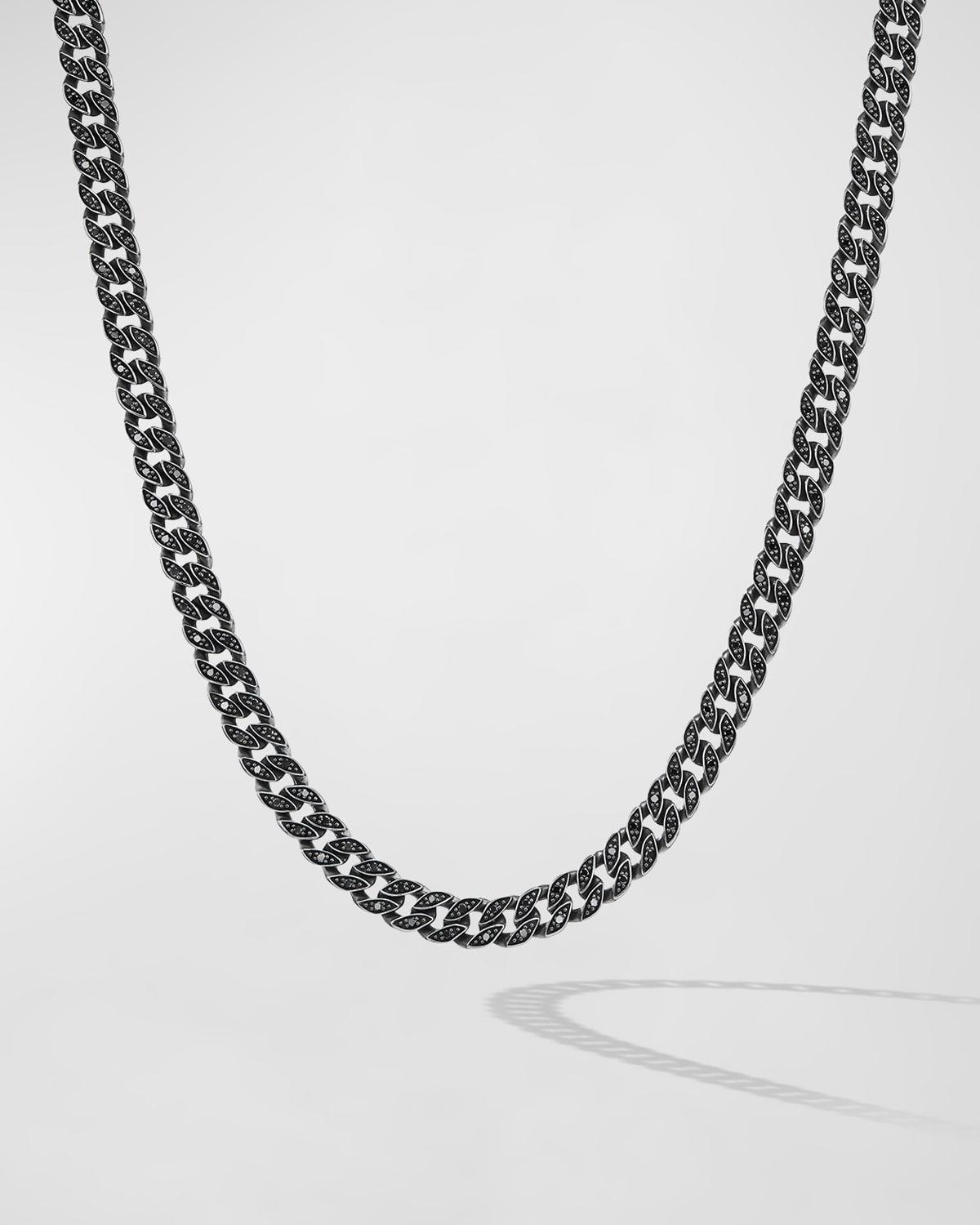 Mens Curb Chain Necklace in Sterling Silver, 6MM Product Image