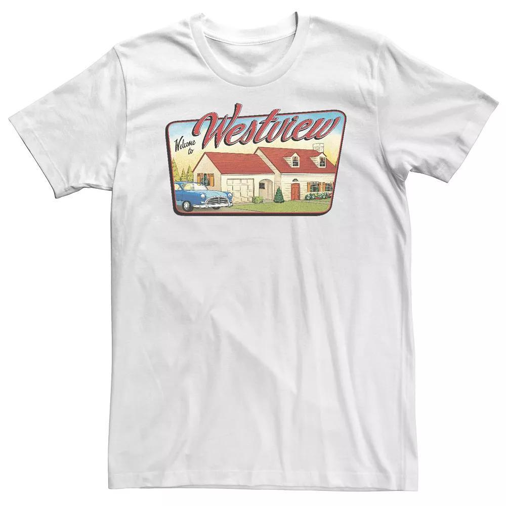 Big & Tall Marvel WandaVision Welcome To Westview Tee, Men's,  Product Image