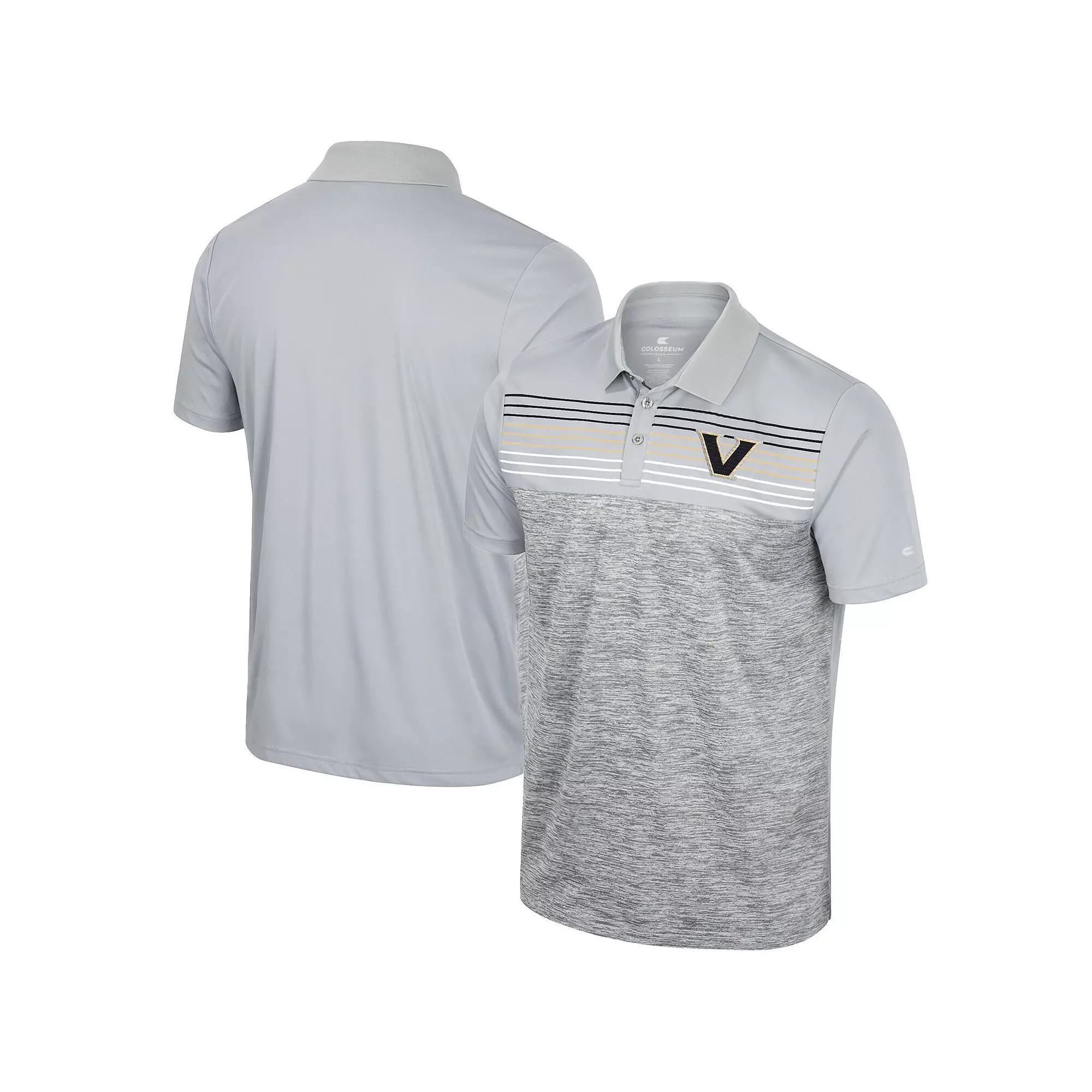 Mens Colosseum Gray Vanderbilt Commodores Cybernetic Polo Product Image