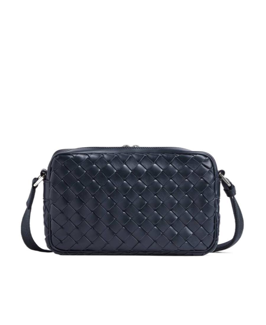 BOTTEGA VENETA Intrecciato Leather Shoulder Bag In Blue Product Image