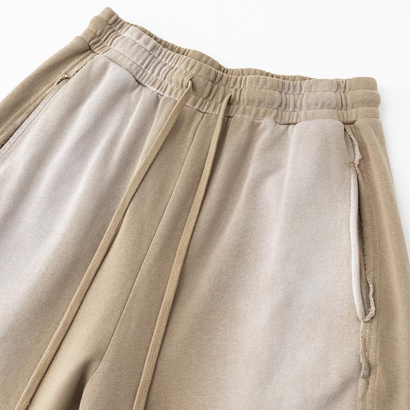 Vintage Washed Ragged-hem Wide-leg Sweatpants Product Image