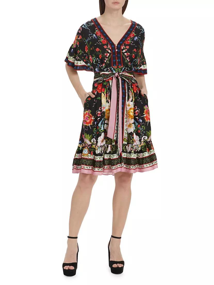 Zea Scarf Print Belted Dress Product Image