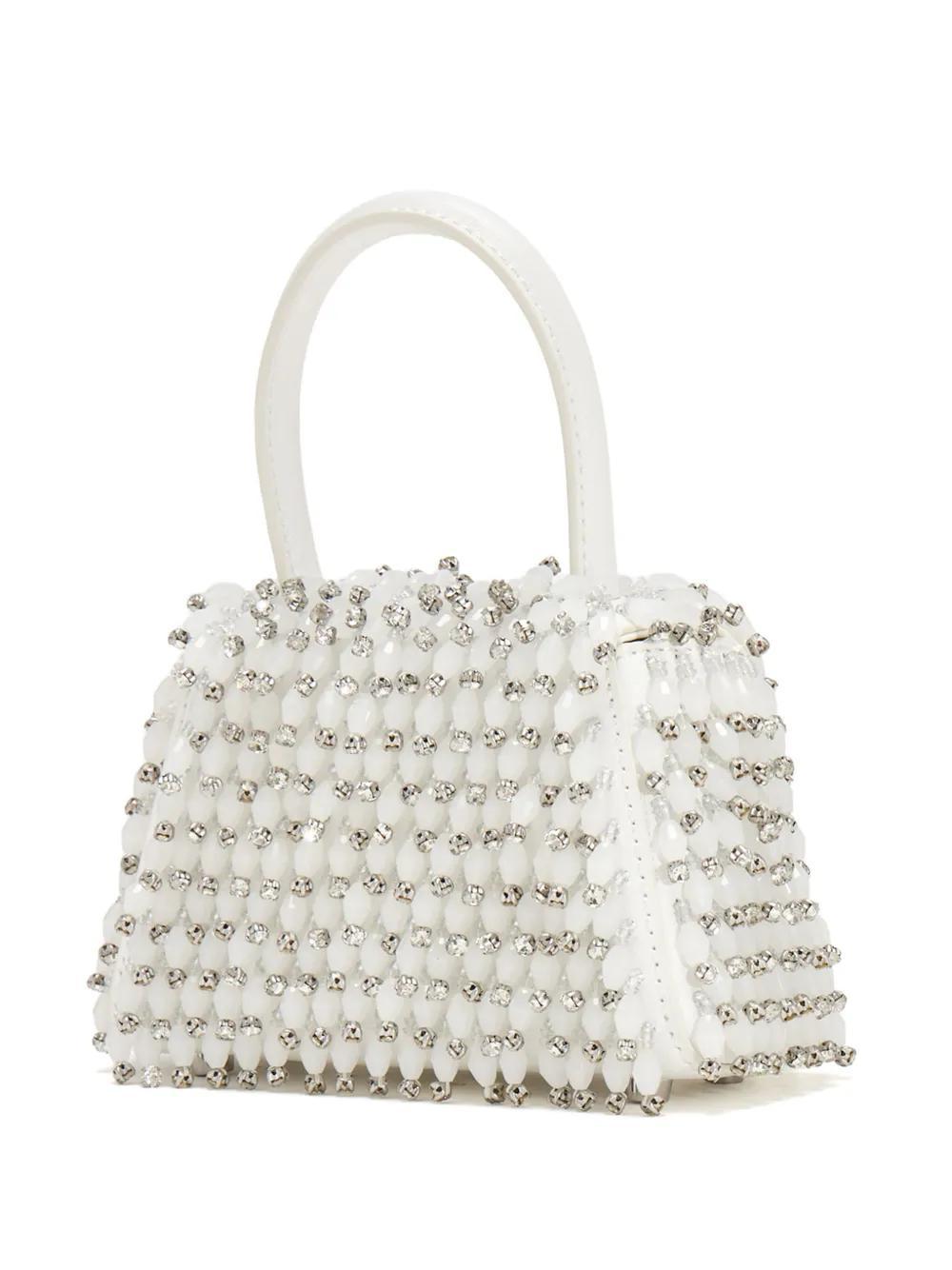 SELF-PORTRAIT Bow Two-way Handbag In White Product Image