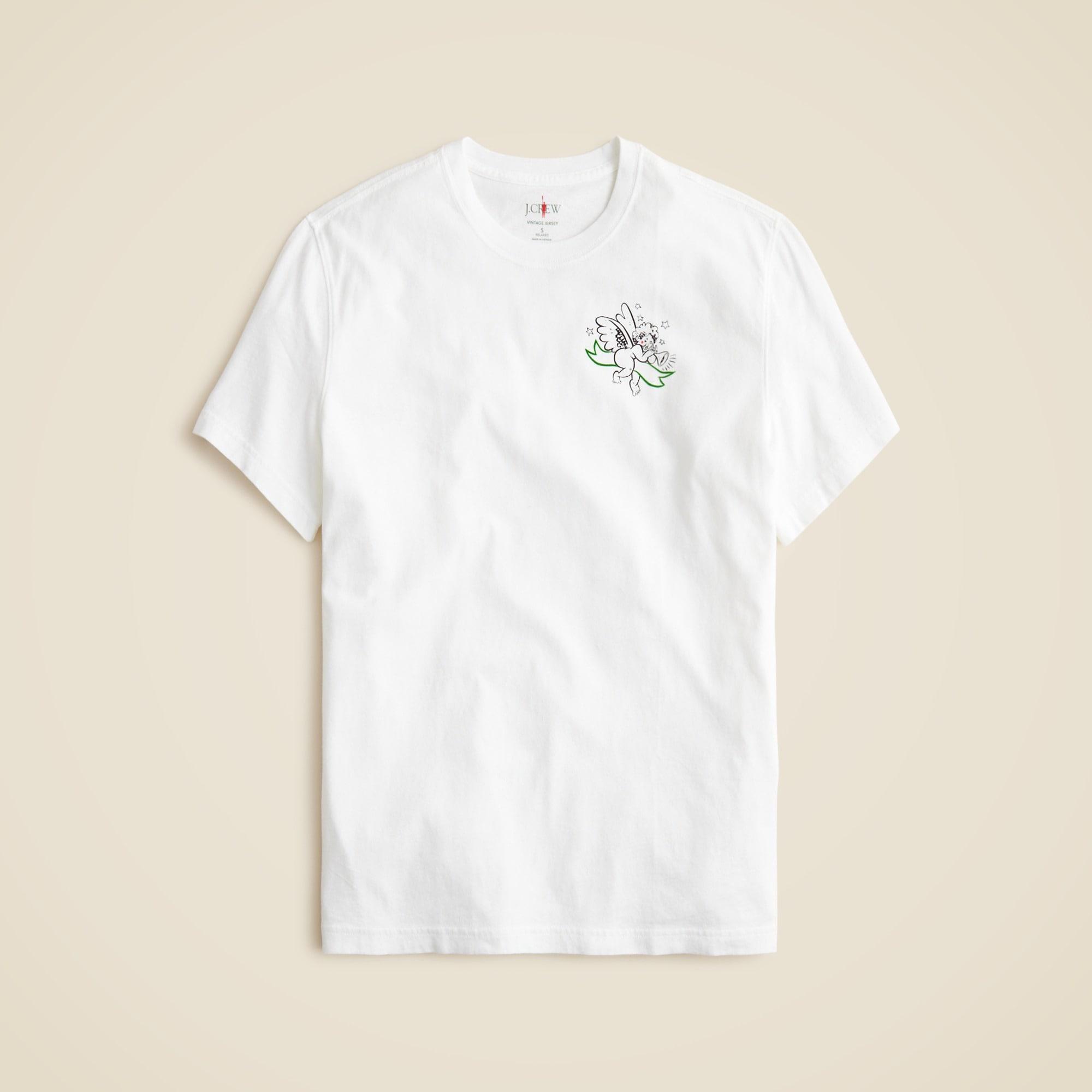 Vintage-wash cotton graphic T-shirt Product Image