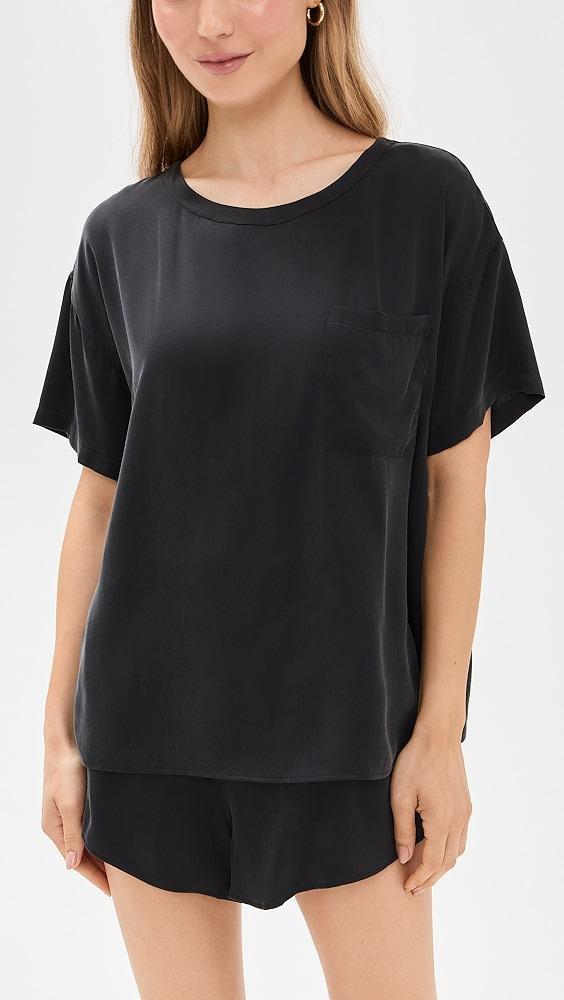 Lunya Washable Silk Tee Short Set | Shopbop Product Image