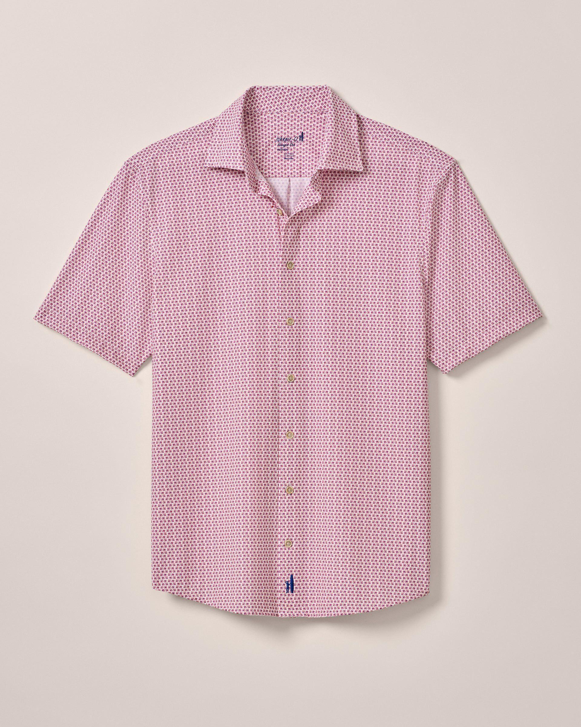 johnnie-O Short Sleeve Hangin Out Knit Button Up Shirt - Caspian Product Image