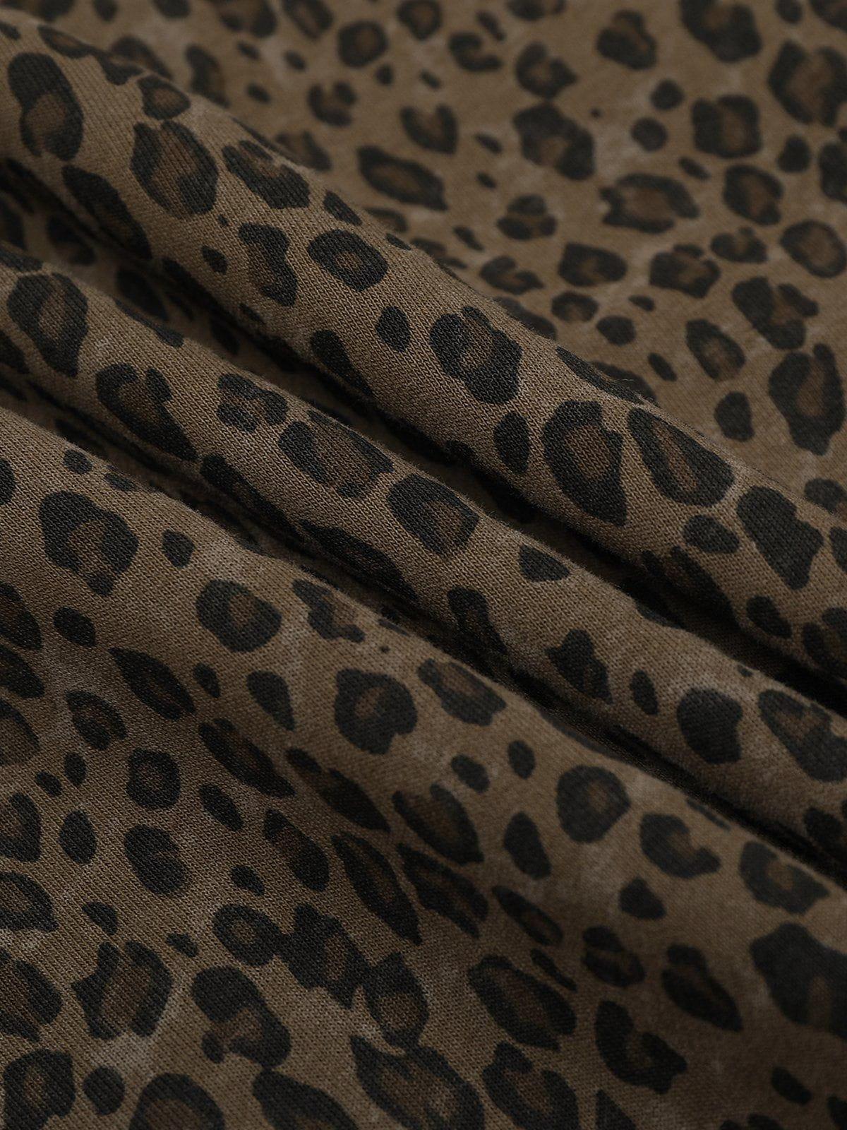 Aelfric Eden Leopard Print Zip Up Hoodie Product Image