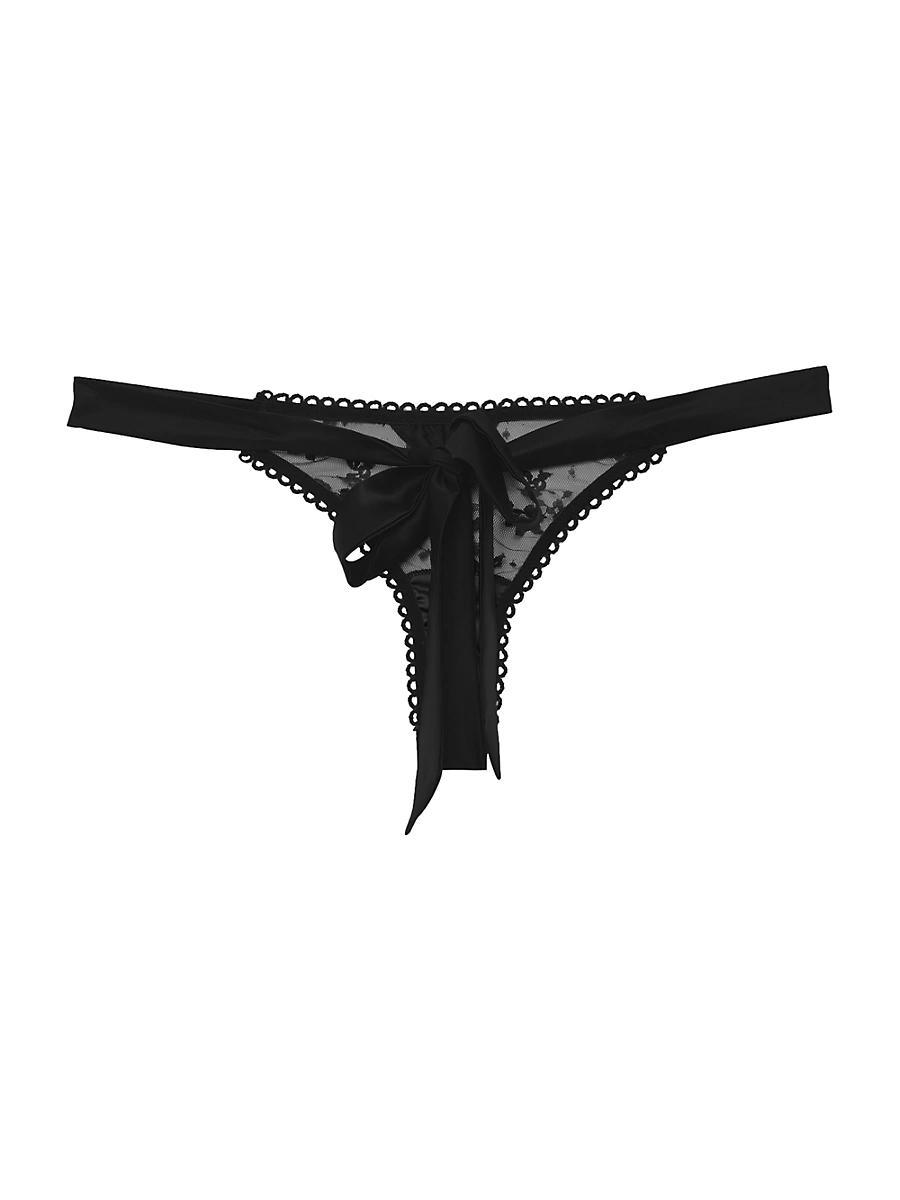 Womens Untie Me Lace Thong Product Image