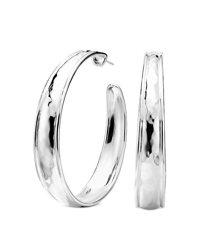 Goddess Hoop Earrings in Sterling Silver Product Image