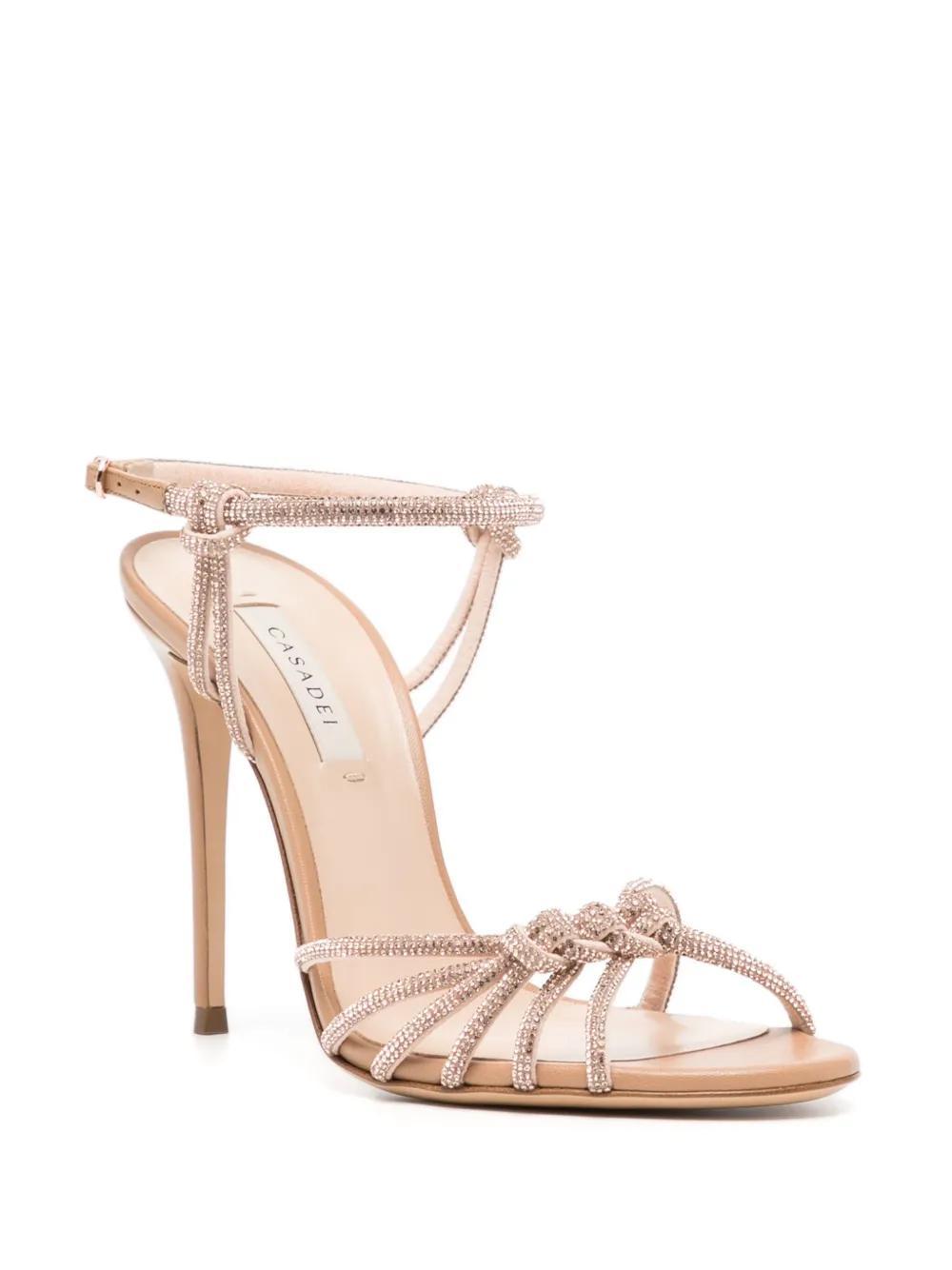 CASADEI Minorca 110mm Crystal-embellished Sandals In Pink Product Image