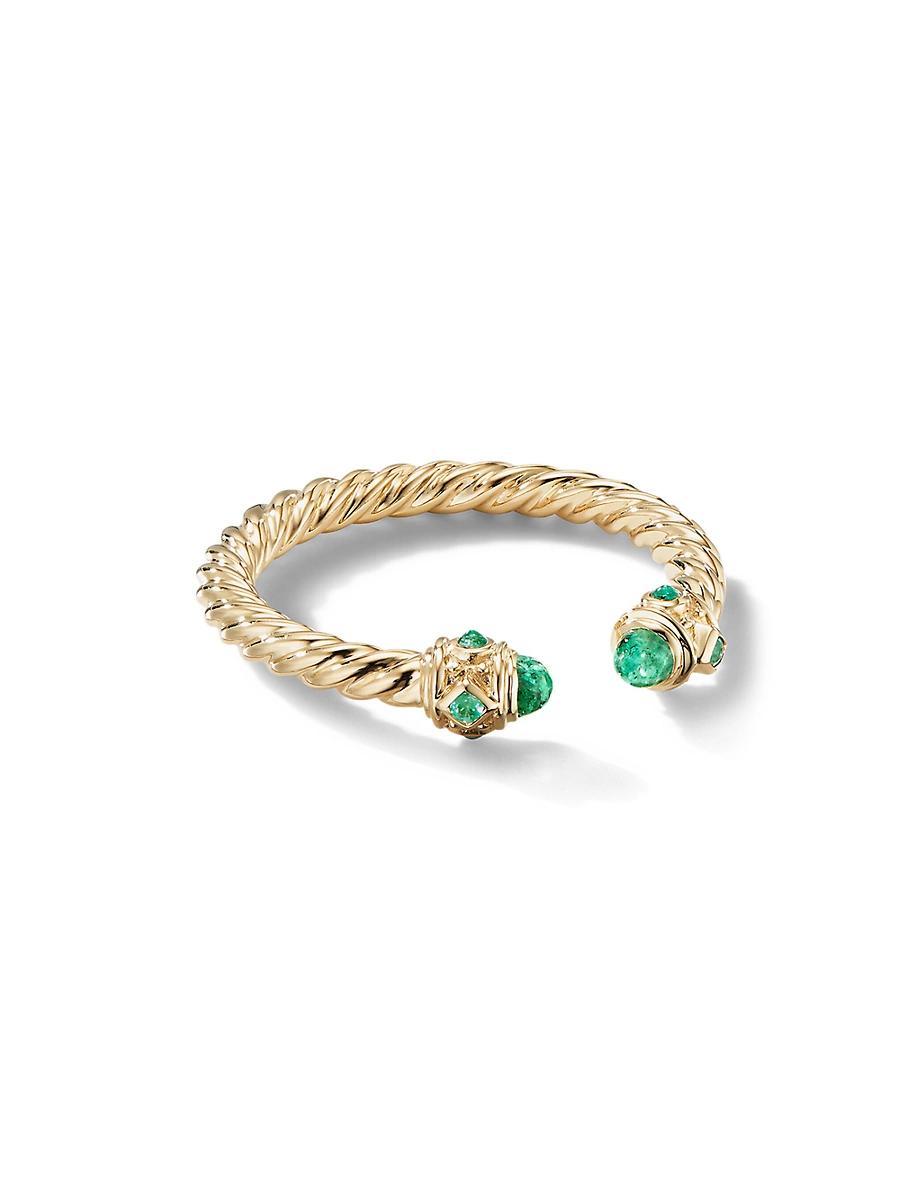 Womens Renaissance Open Ring In 18K Gold With Gemstones Product Image