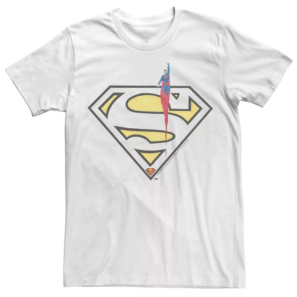 Men's DC FanDome Superman In Flight Logo Graphic Tee, Size: XS, White Product Image