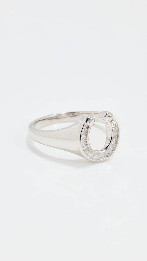 Adina Reyter Baguette Horseshoe Signet Ring | Shopbop Product Image