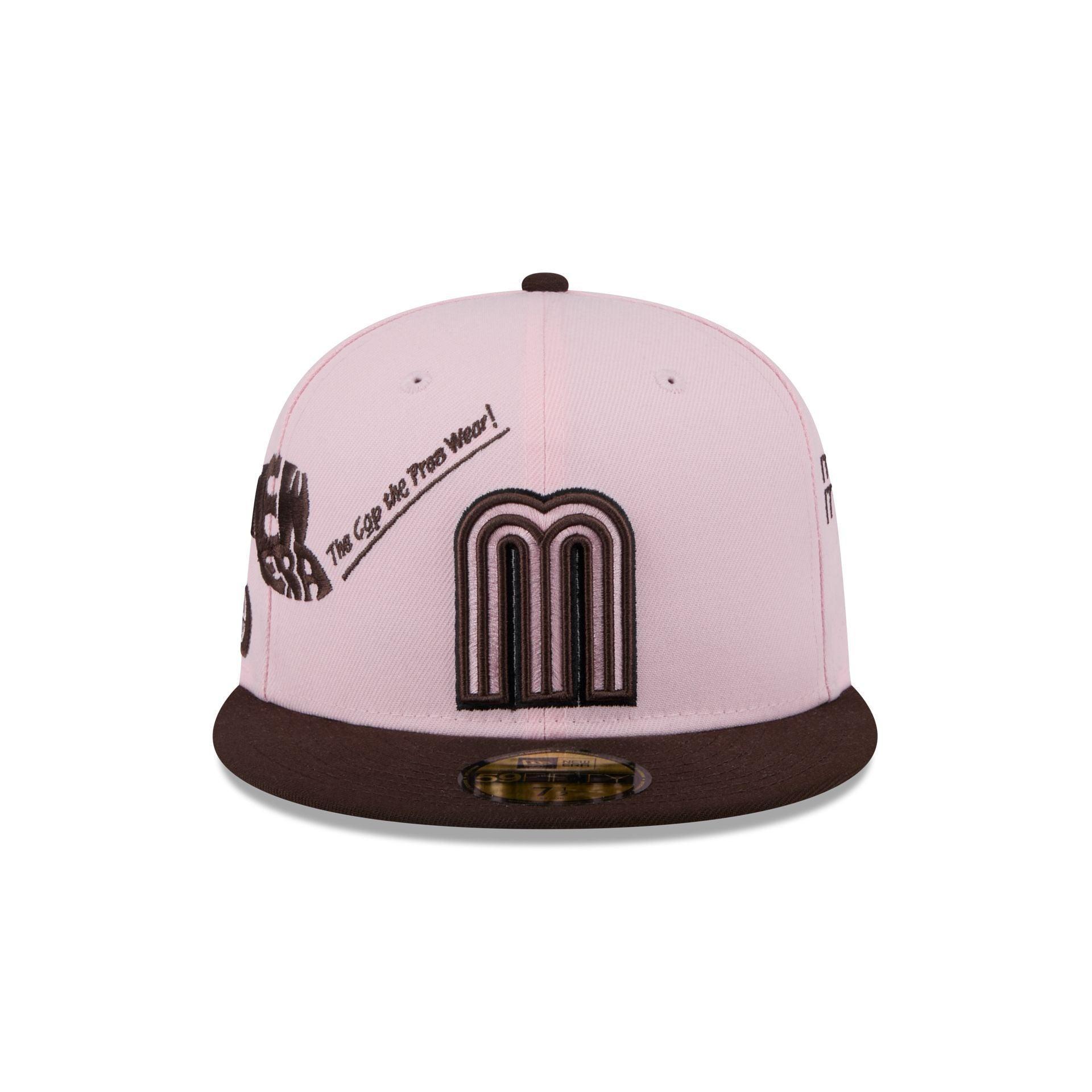 Mexico Baseball New Era Anniversary Logos Pink 59FIFTY Fitted Hat Male Product Image