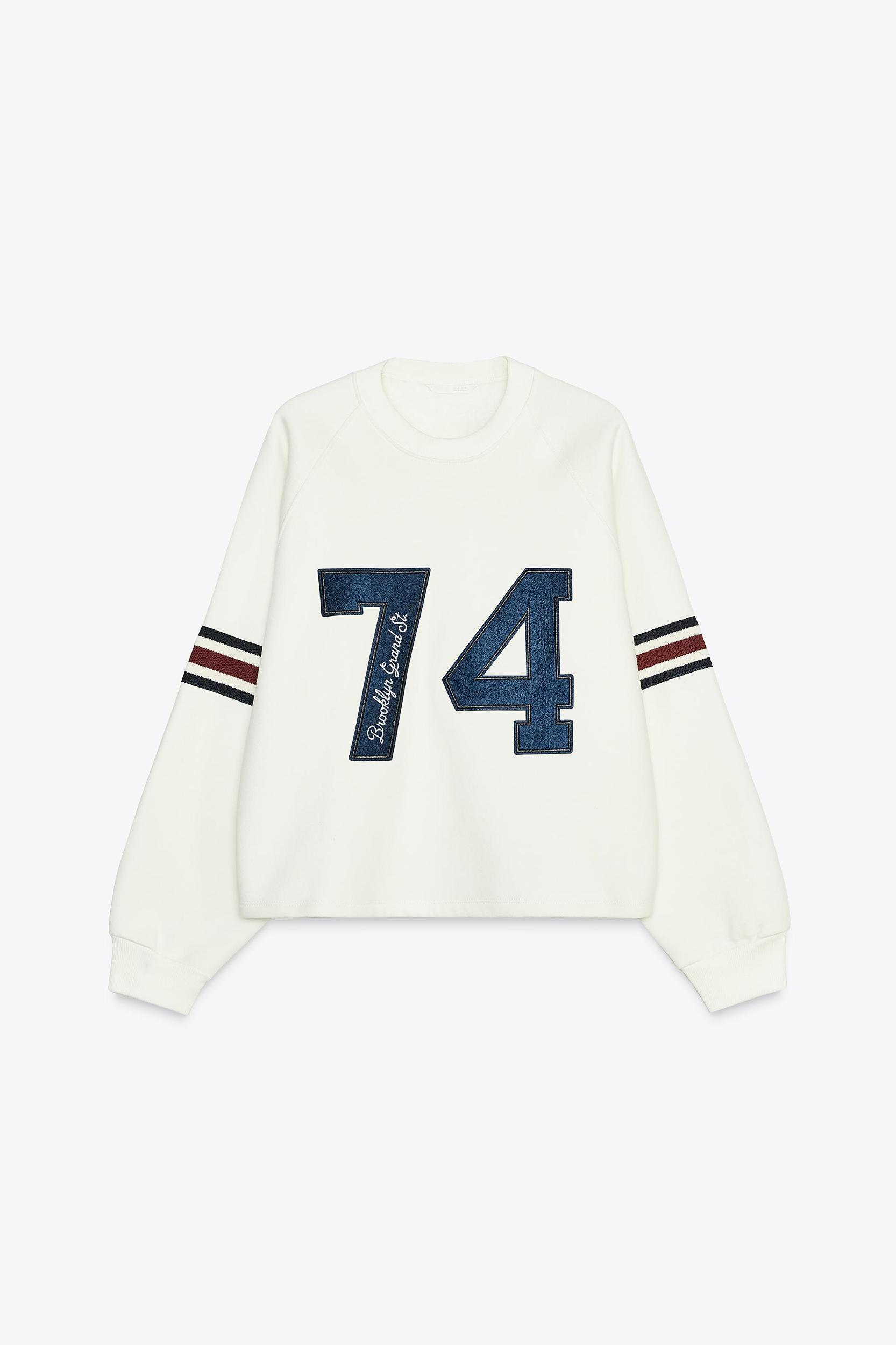 NUMBER STRIPE SWEATSHIRT Product Image