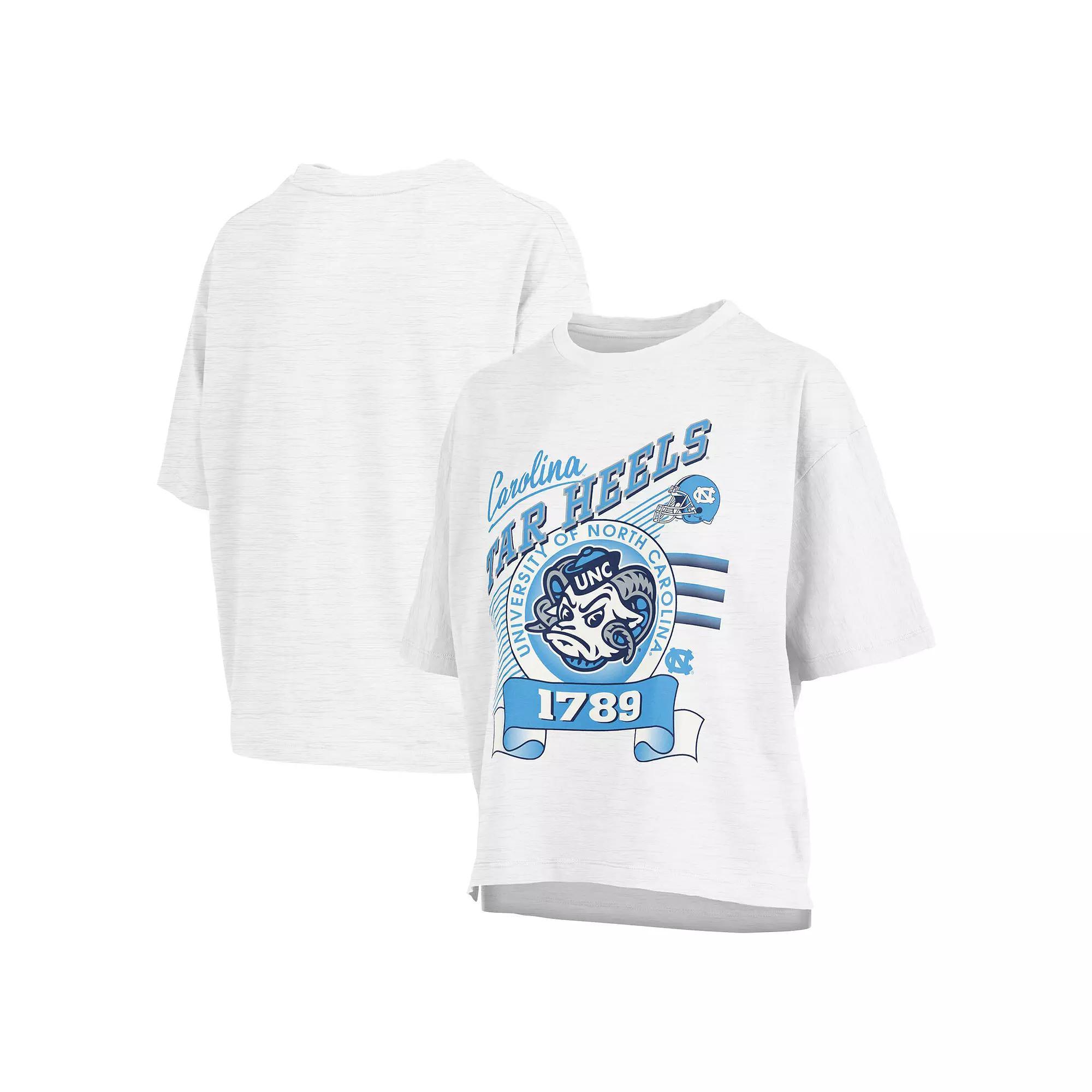 Women's Pressbox White North Carolina Tar Heels Rock & Roll Slub T-Shirt,  Product Image