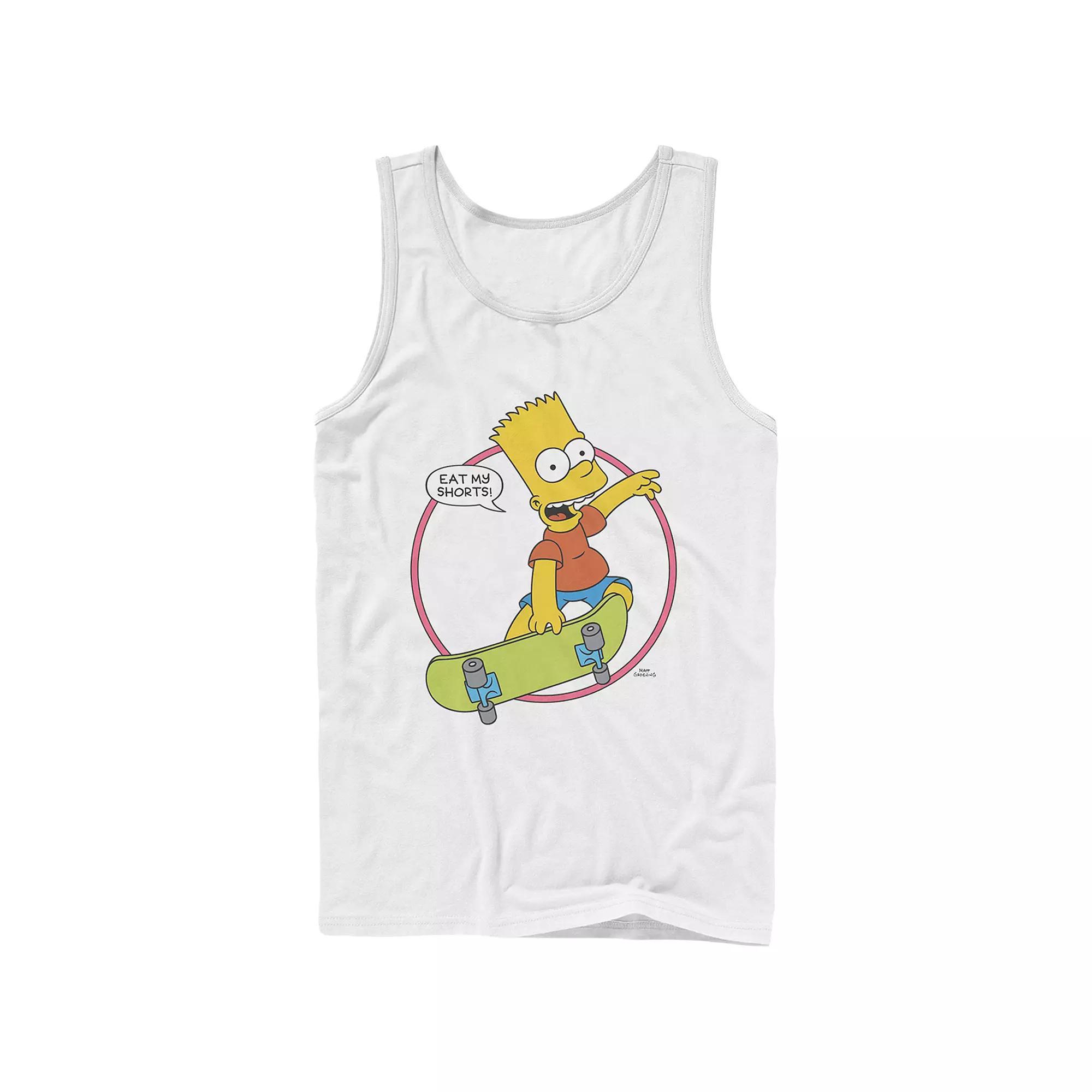 Men's The Simpsons Bart Eat My Shorts Graphic Tank Top,  Product Image
