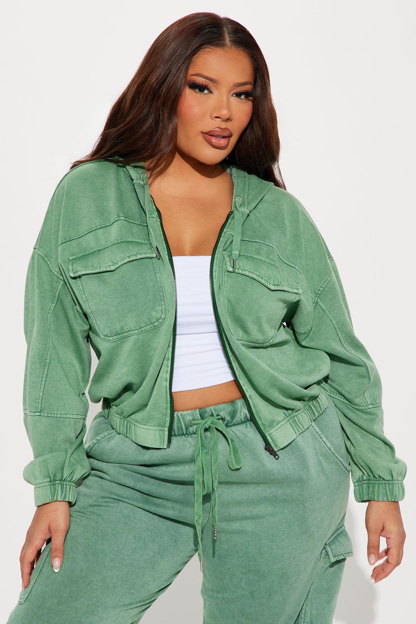 Fiona Fleece Lounge Jacket - Green Product Image