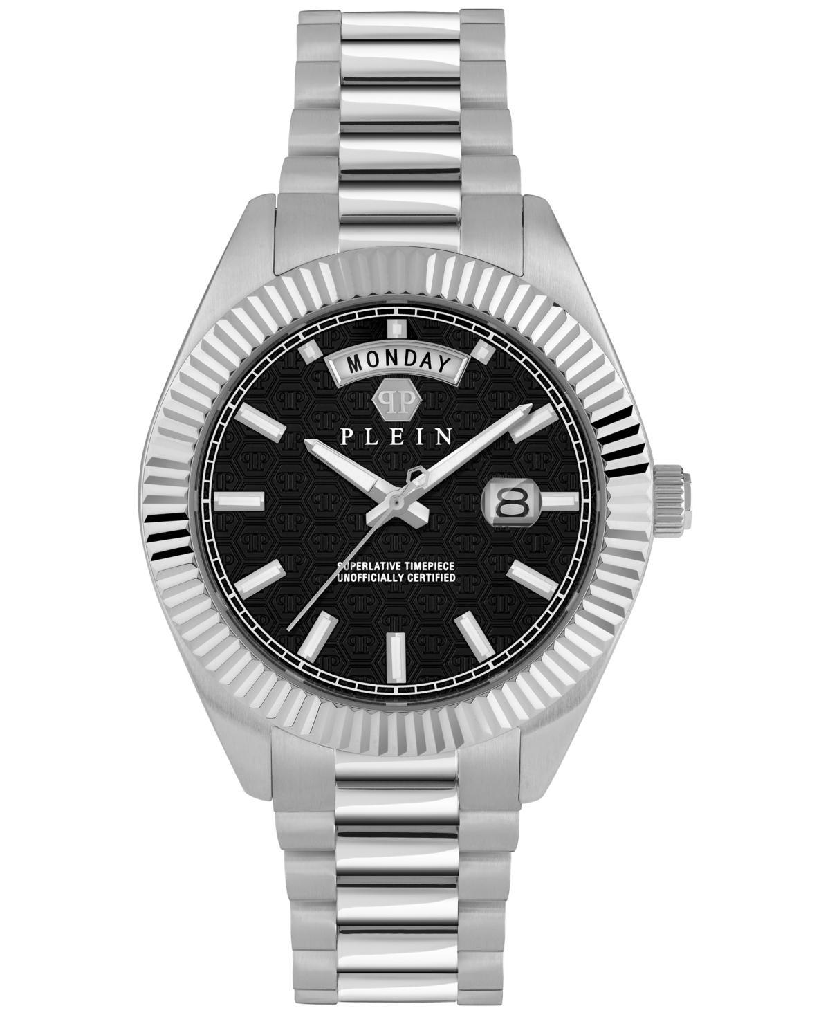 Philipp Plein Mens Date Superlative Quartz Analog Stainless Steel Bracelet Watch Product Image