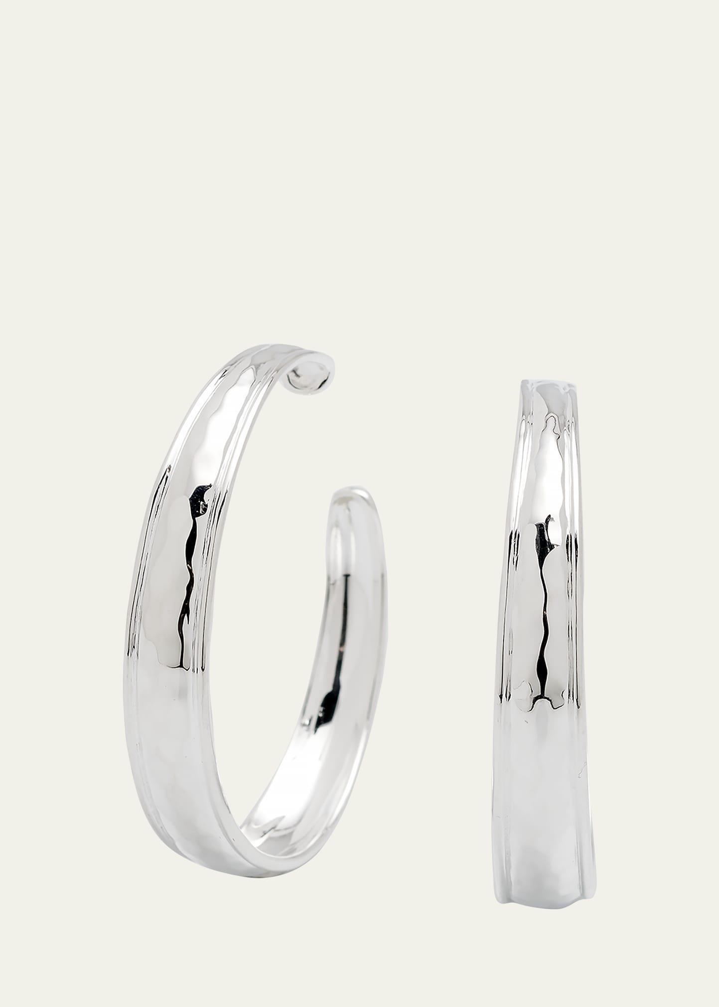 Goddess Hoop Earrings in Sterling Silver Product Image