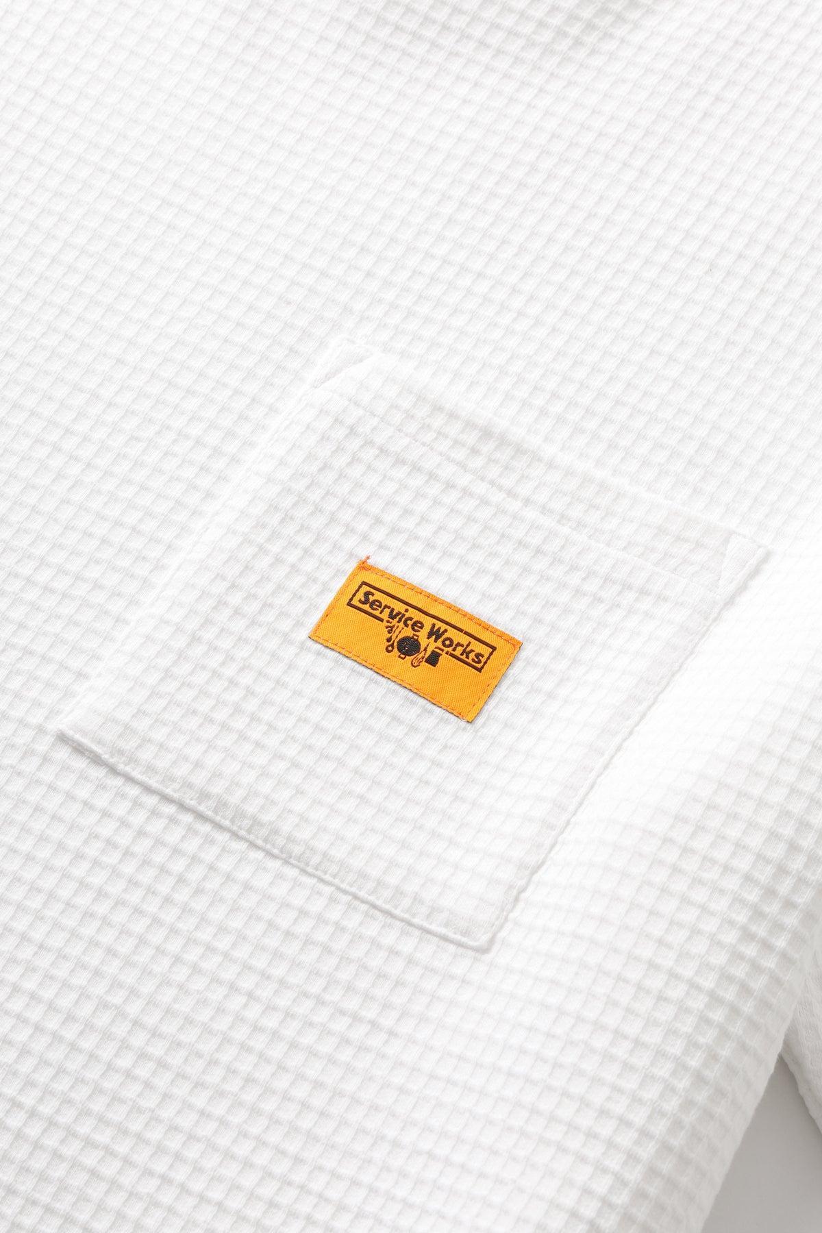 Waffle Pocket Tee - White Product Image