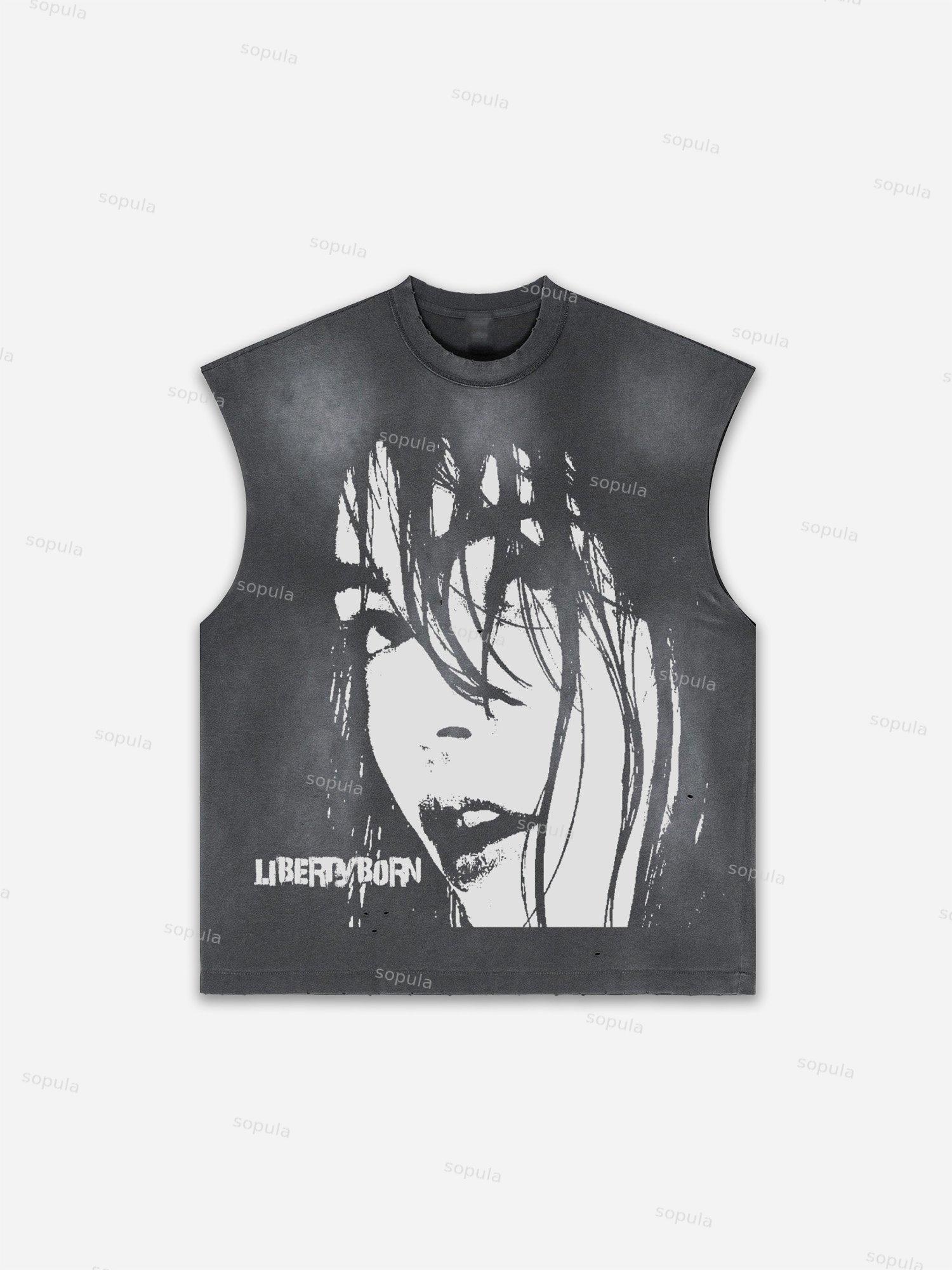 Men's Washed Saint Graphic Child Of God Print Tank Top Product Image