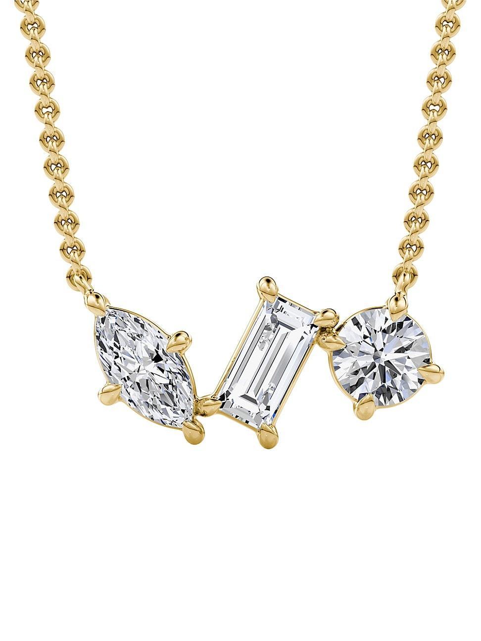 Womens Constellation Orion 14K Yellow Gold & 0.80 TCW Lab-Grown Diamond Cluster Necklace Product Image