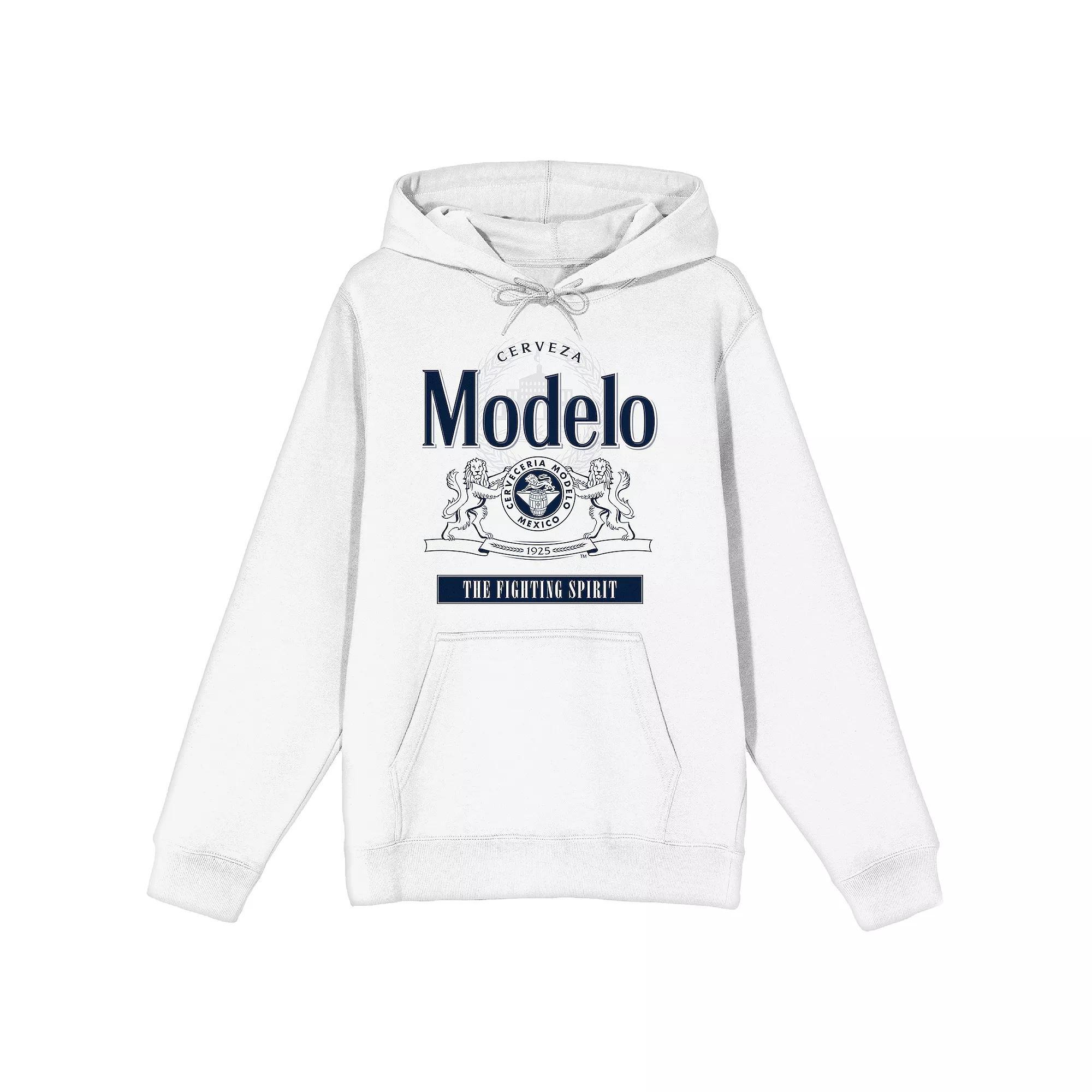 Men's Modelo The Fighting Spirit Graphic Hoodie, Size: XXL, White Product Image