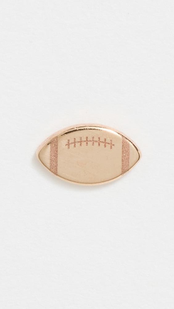 Zoe Chicco 14k Single Itty Bitty Football Stud | Shopbop Product Image