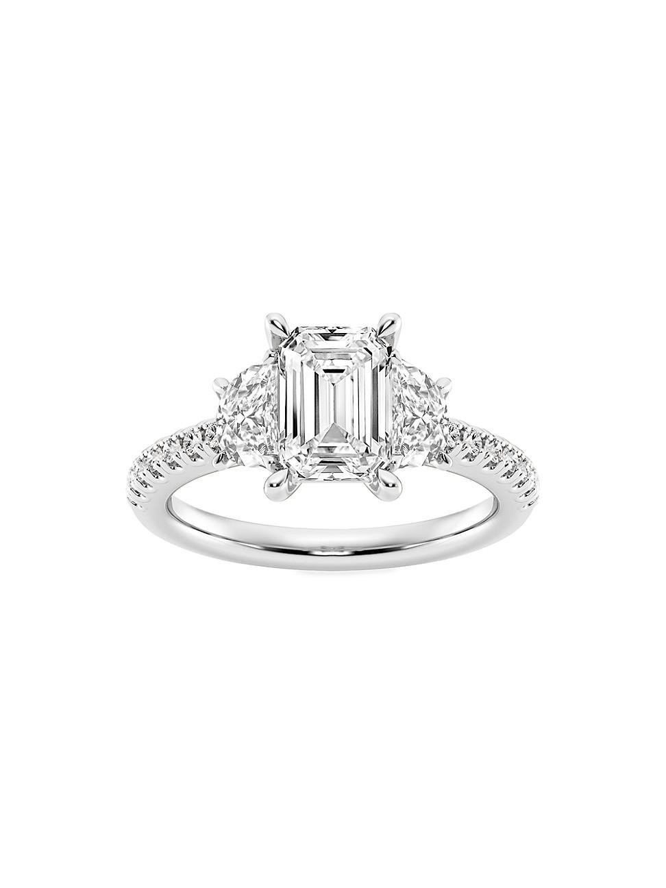 Womens Platinum & Emerald-Cut Lab-Grown Diamond Ring/2.75-7.00 TCW Product Image