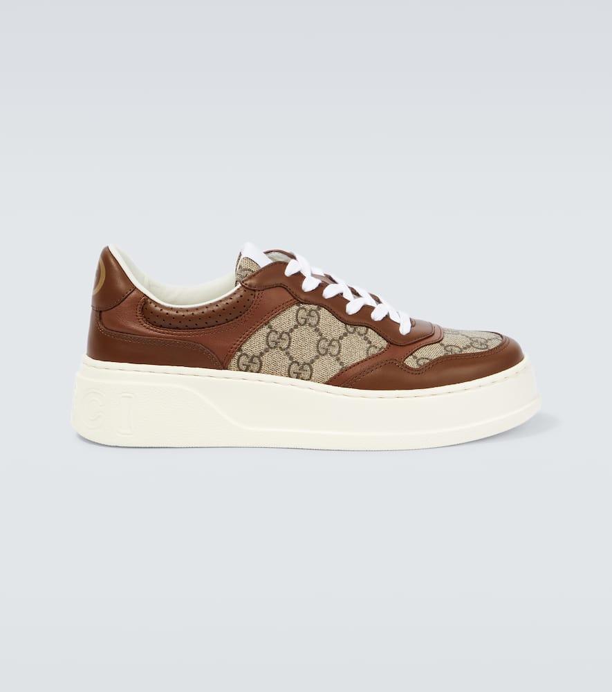 GUCCI Gg Low-top Sneakers In Brown Product Image